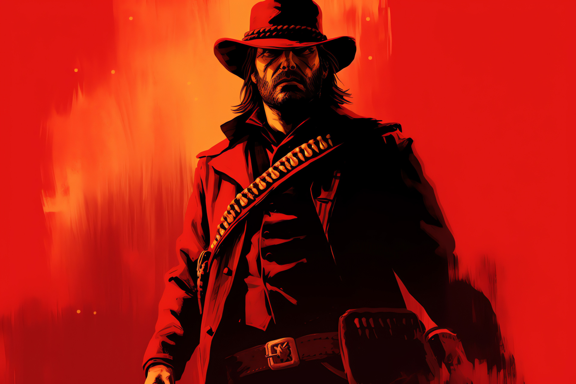 John Marston, Cowboy persona, Wild West legend, Outlaw with a lasso, Red Dead Redemption saga, HD Desktop Image