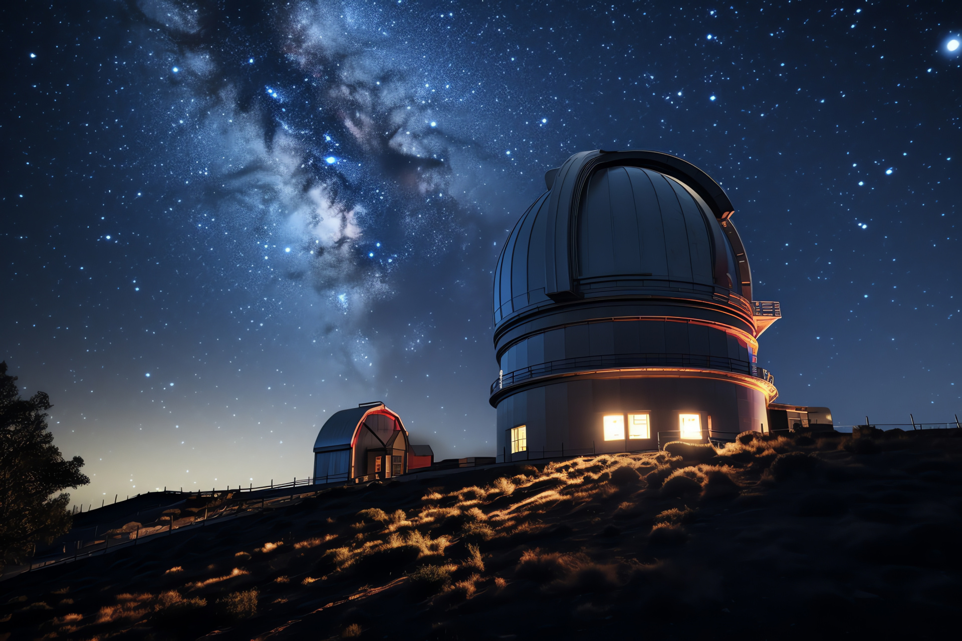 TMT Observatory grandeur, Monumental structure, Astronomical scale, Human ingenuity, Natural setting, HD Desktop Image