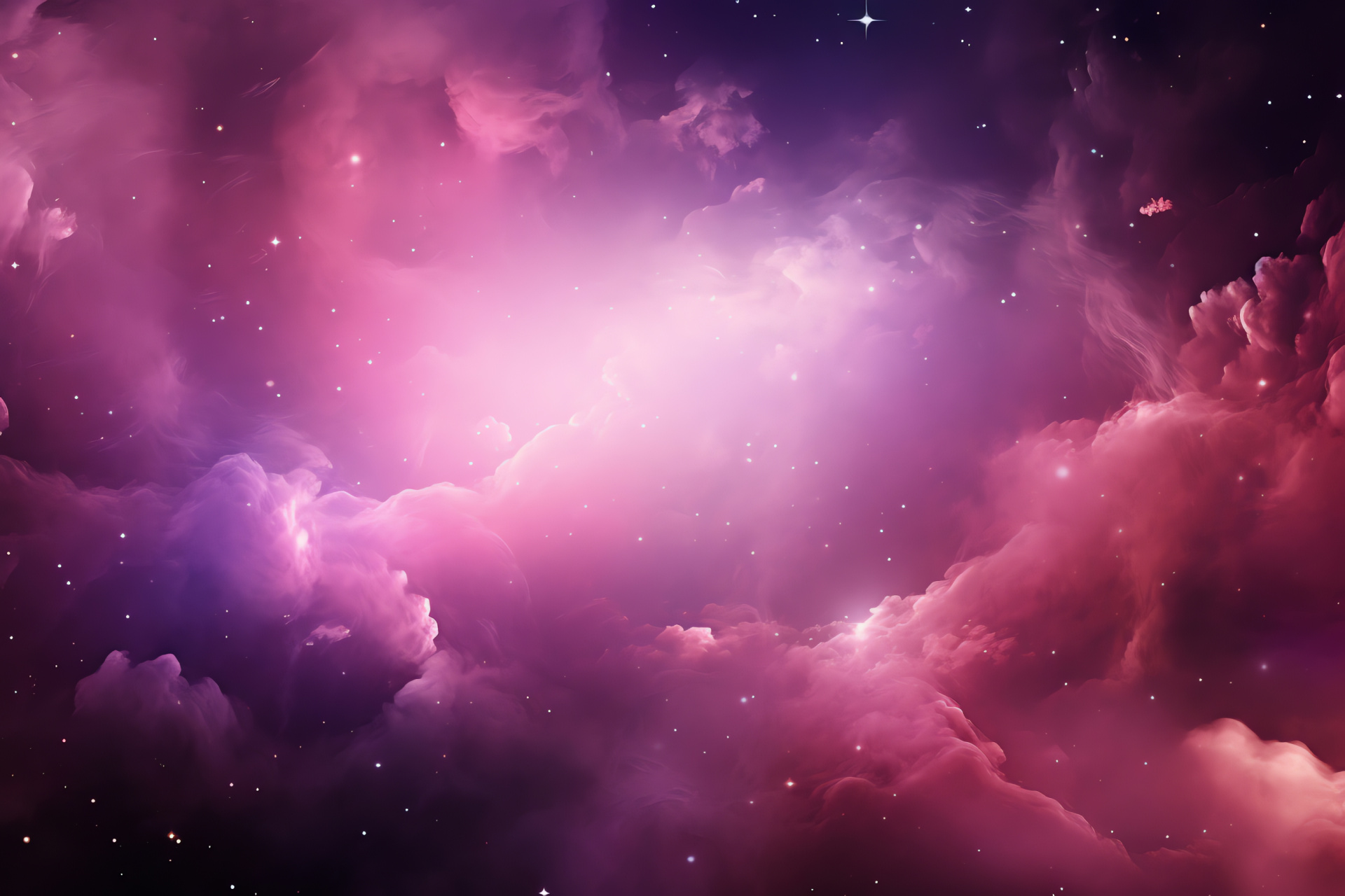 Pink Galaxy, Cosmic splendor, Nebulous aura, Galactic hues, Celestial artistry, HD Desktop Wallpaper