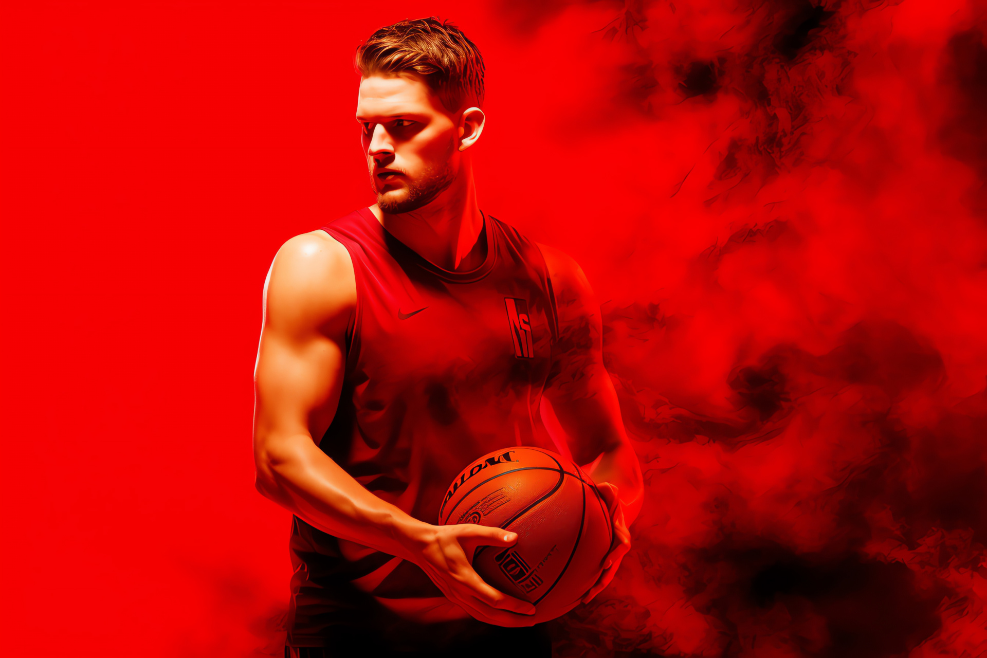 NBA Live Luka Doni, Court strategy showcase, Dynamic playmaking, Basketball simulation, Digital sports entertainment, HD Desktop Image