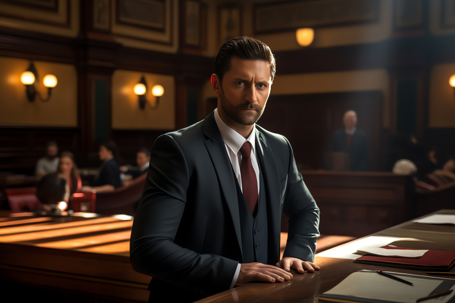 Richard Armitage, Legal drama, Courtroom scenario, Advocacy representation, Cinematic climax, HD Desktop Image