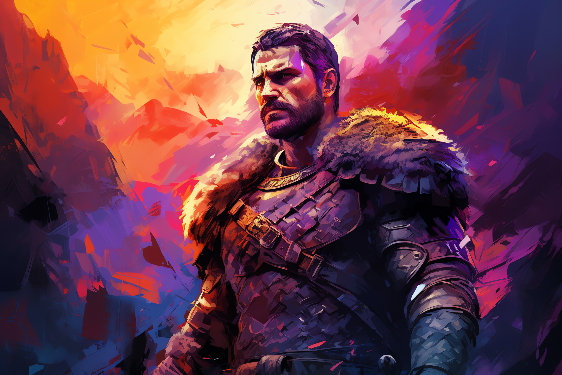 Spartacus character, insurgent legion, alpine route, frosty environment, insulated armour, HD Desktop Image