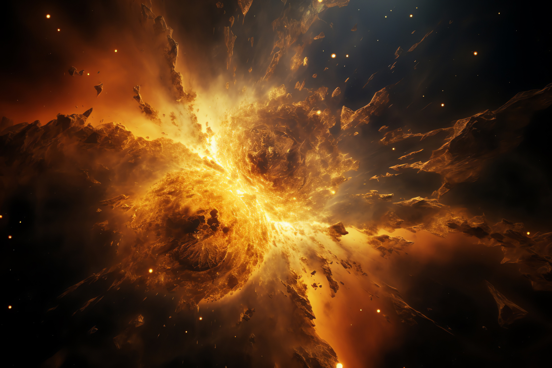 Supernova aftermath, Stellar explosion, Brilliant light display, Astronomy phenomenon, Star's demise, HD Desktop Image