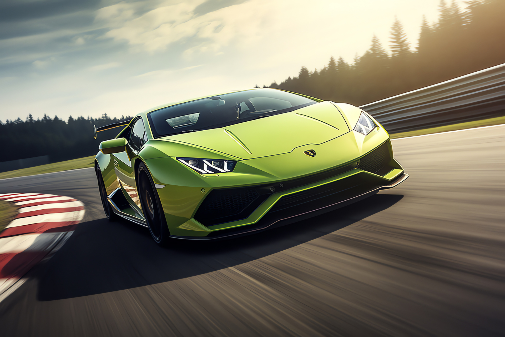 New Lamborghini speedster, Huracan Performante, famed German circuit, sports car engineering, racing exterior design, HD Desktop Image