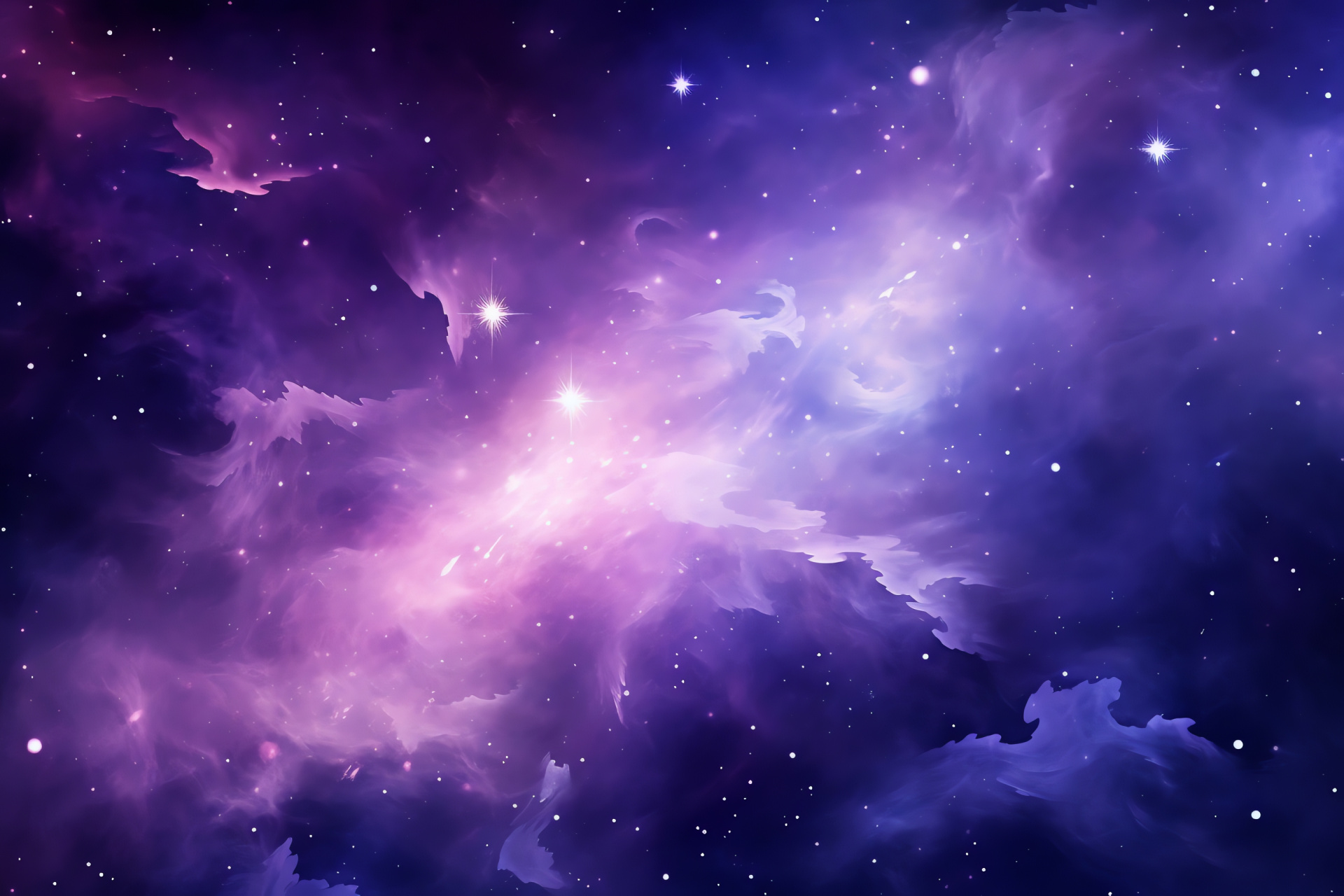 Space Galaxy, Purple Hues, Star Clusters, Galactic Beauty, Nebula formations, HD Desktop Wallpaper