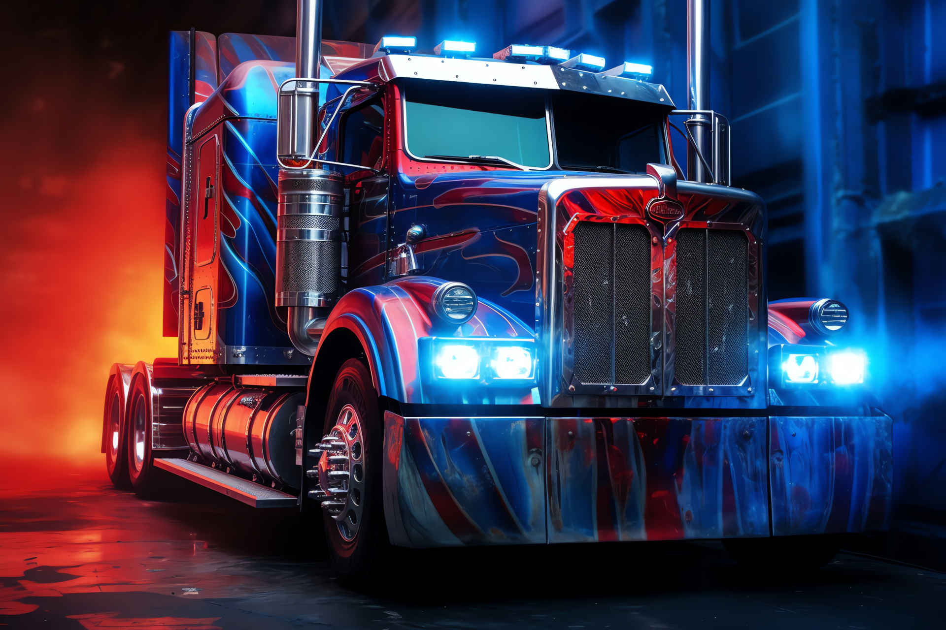 Optimus Prime, Autobot captain, leadership, mechanical hero, crimson, HD Desktop Wallpaper