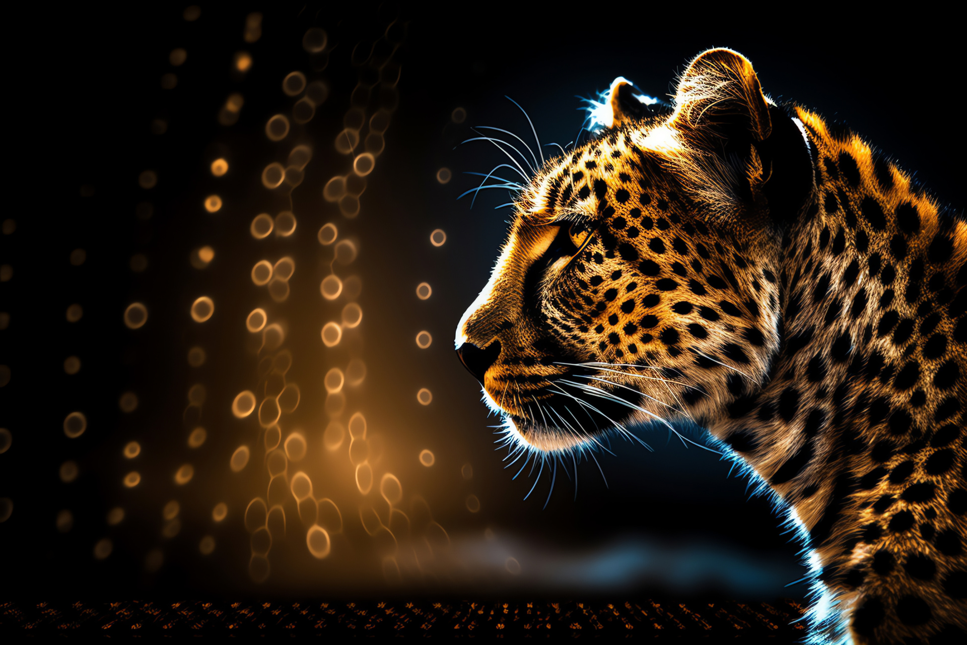 Cheetah wildlife, Feline spots, Predator profile, Safari animal, Big cat focus, HD Desktop Wallpaper