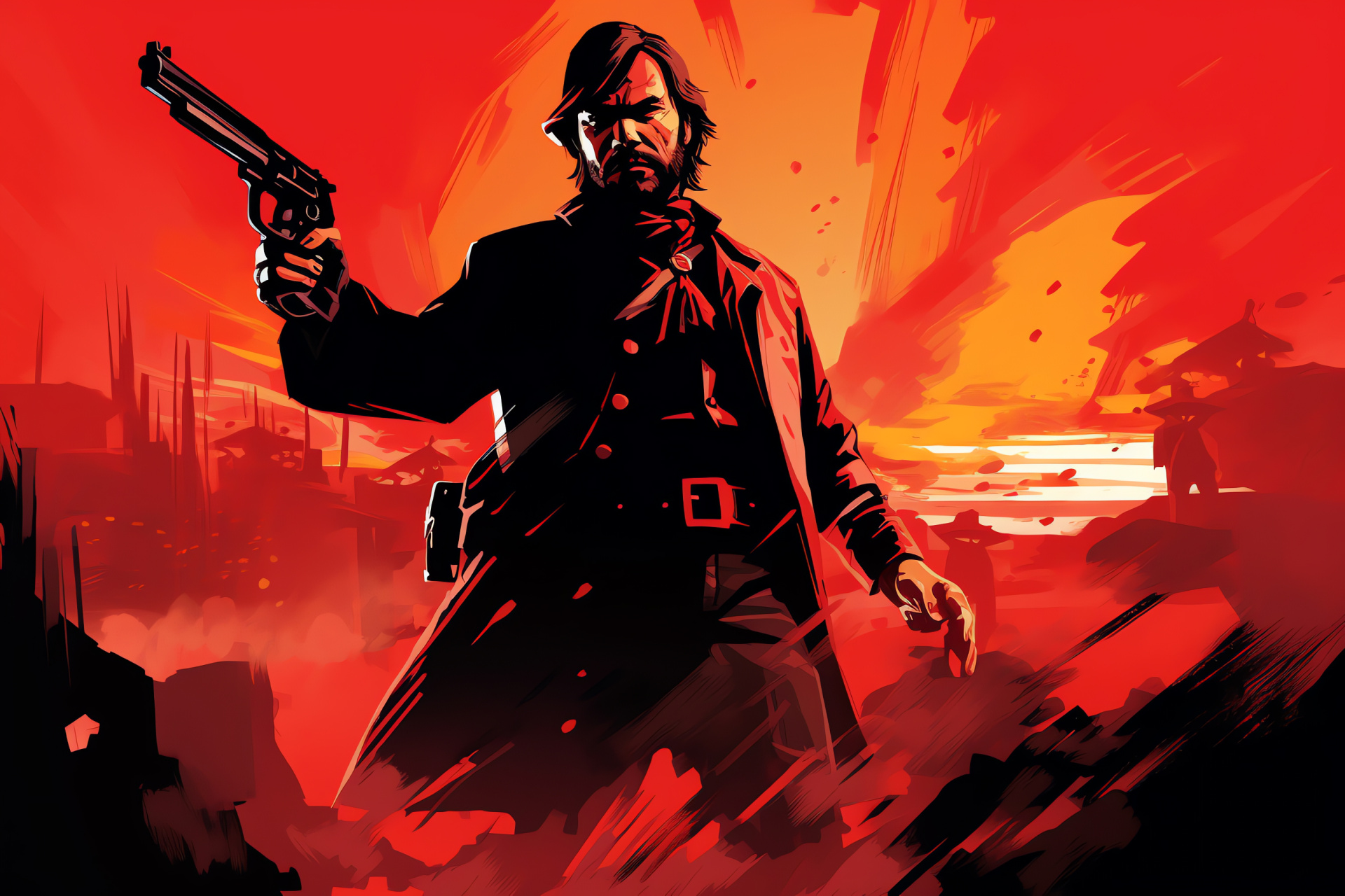 Red Dead Redemption, Javier Escuella, Armed character, Stoic gunslinger, Cultural attire, HD Desktop Wallpaper