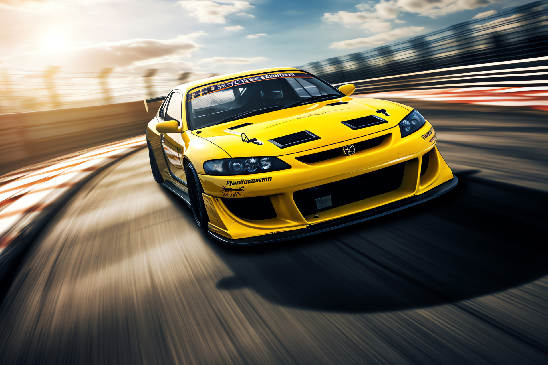 Race-ready S15 Silvia, High-velocity moment, Motorsport photography, Track-day excitement, Automotive action scene, HD Desktop Wallpaper