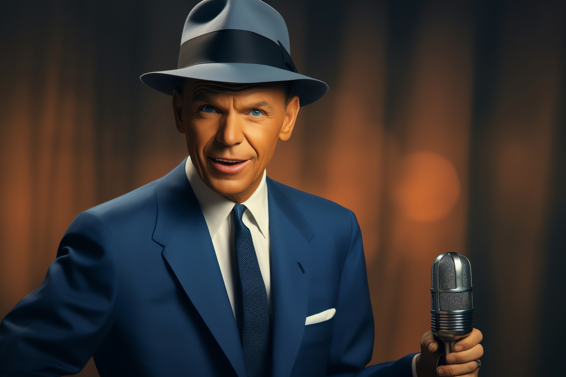 Frank Sinatra, Legendary entertainer, Showbiz icon, Suave performer, Musical nostalgia, HD Desktop Wallpaper