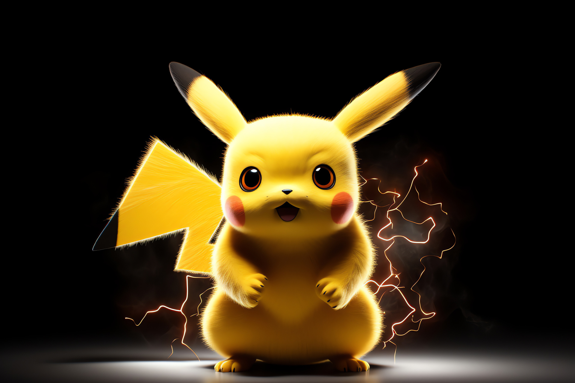 Pikachu, Electric mouse, Pocket monsters, Cheerful demeanor, Gaming mascot, HD Desktop Image