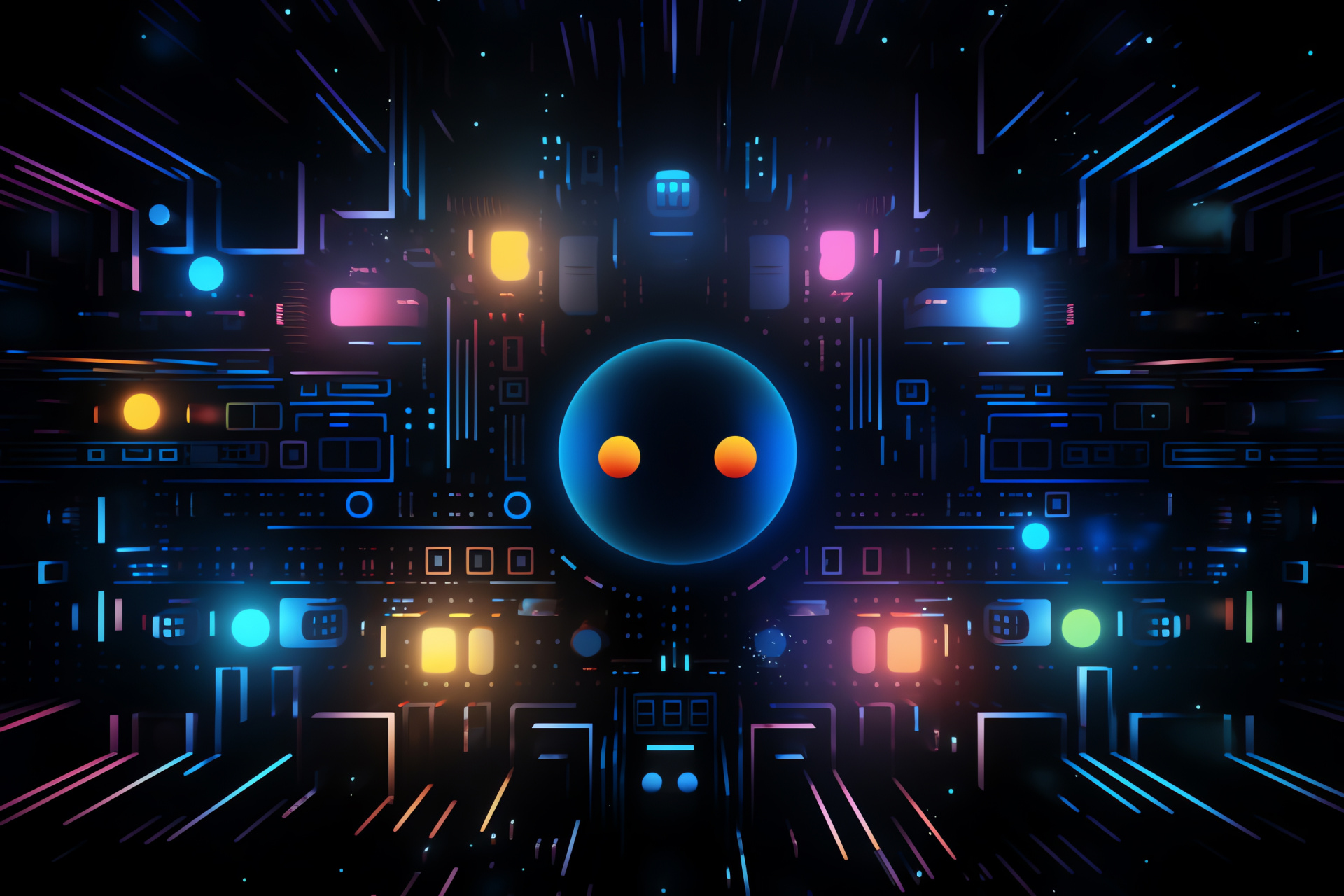 Pacman game icon, Classic arcade character, Bright yellow figure, Pac-world assignment, Legendary mouth opening, HD Desktop Wallpaper