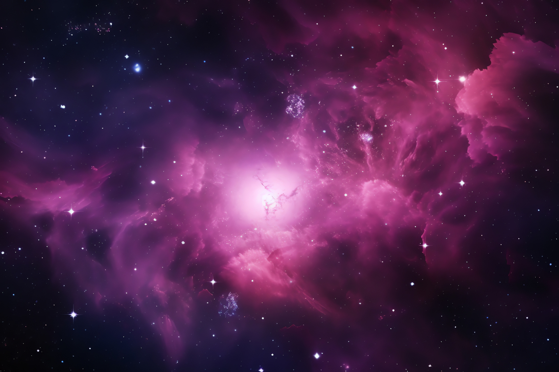 Enchanting Pink Realm, Universe Awe, Galactic Showcase, Celestial Body, Spectacular Cosmos, HD Desktop Wallpaper