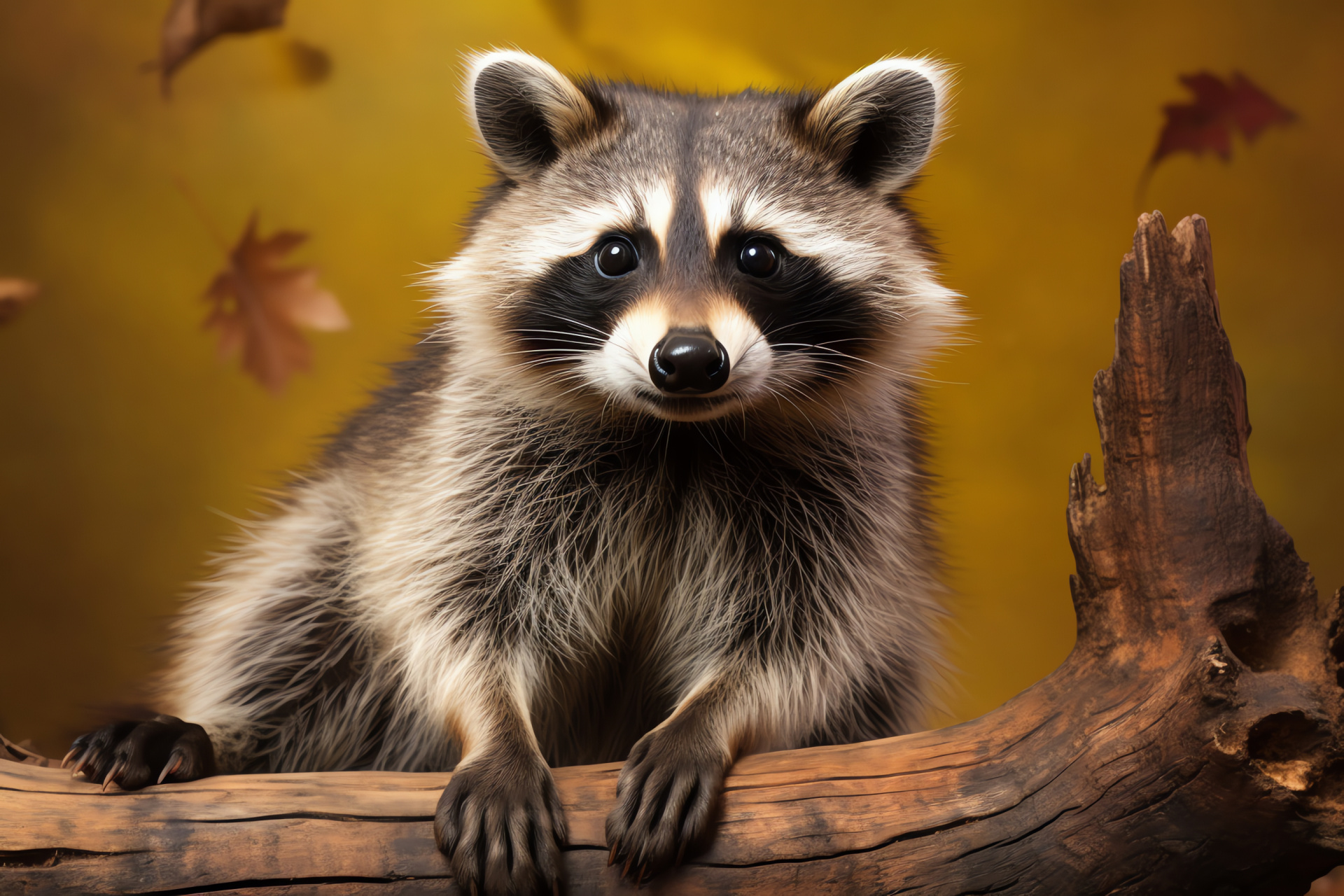 Raccoon distinctiveness, nocturnal bandit, animal adaptability, native fauna, curious observer, HD Desktop Image