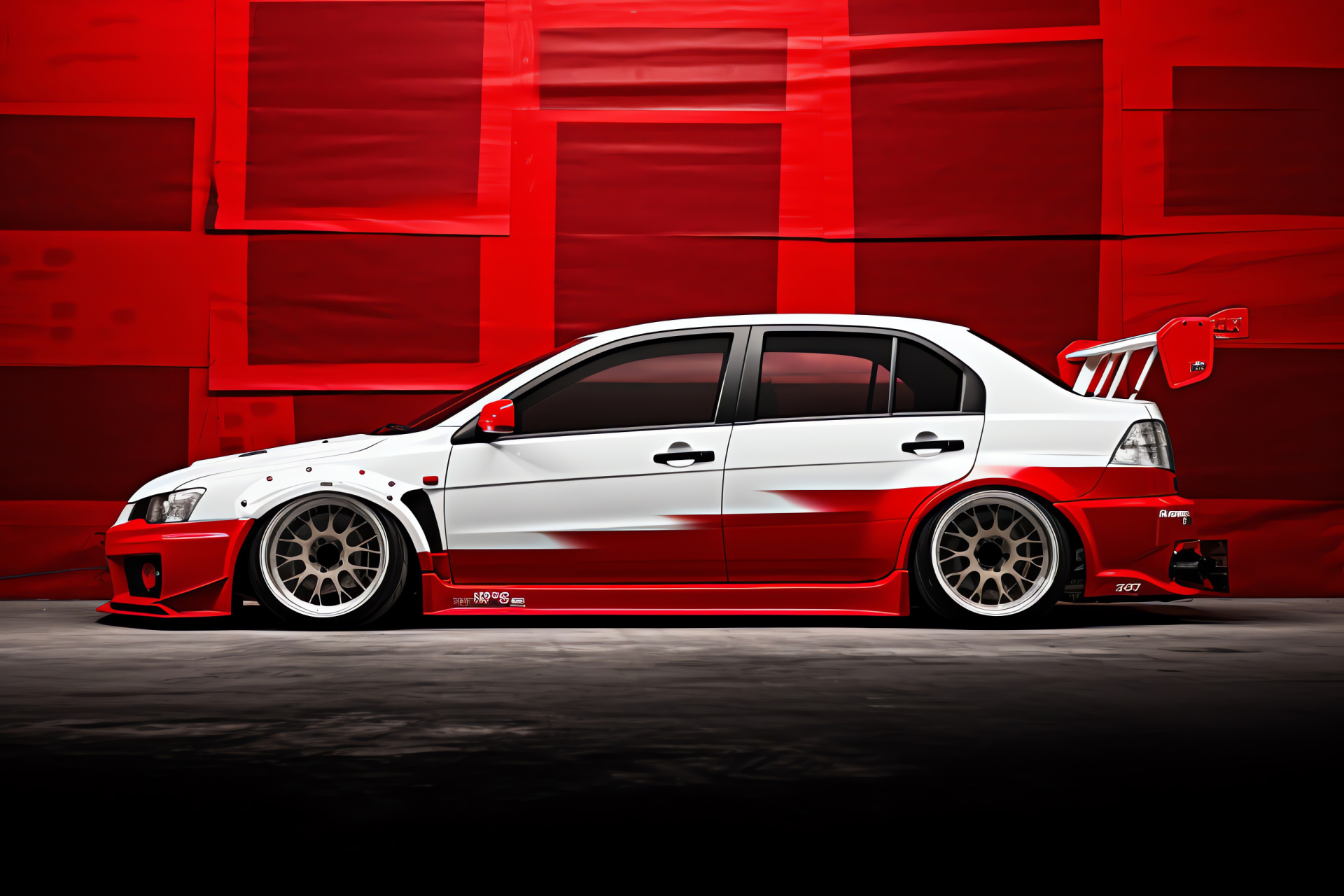 Mitsubishi Lancer Evolution, Slammed stance, Modified vehicle, Sporty automobile, Tuning culture, HD Desktop Wallpaper