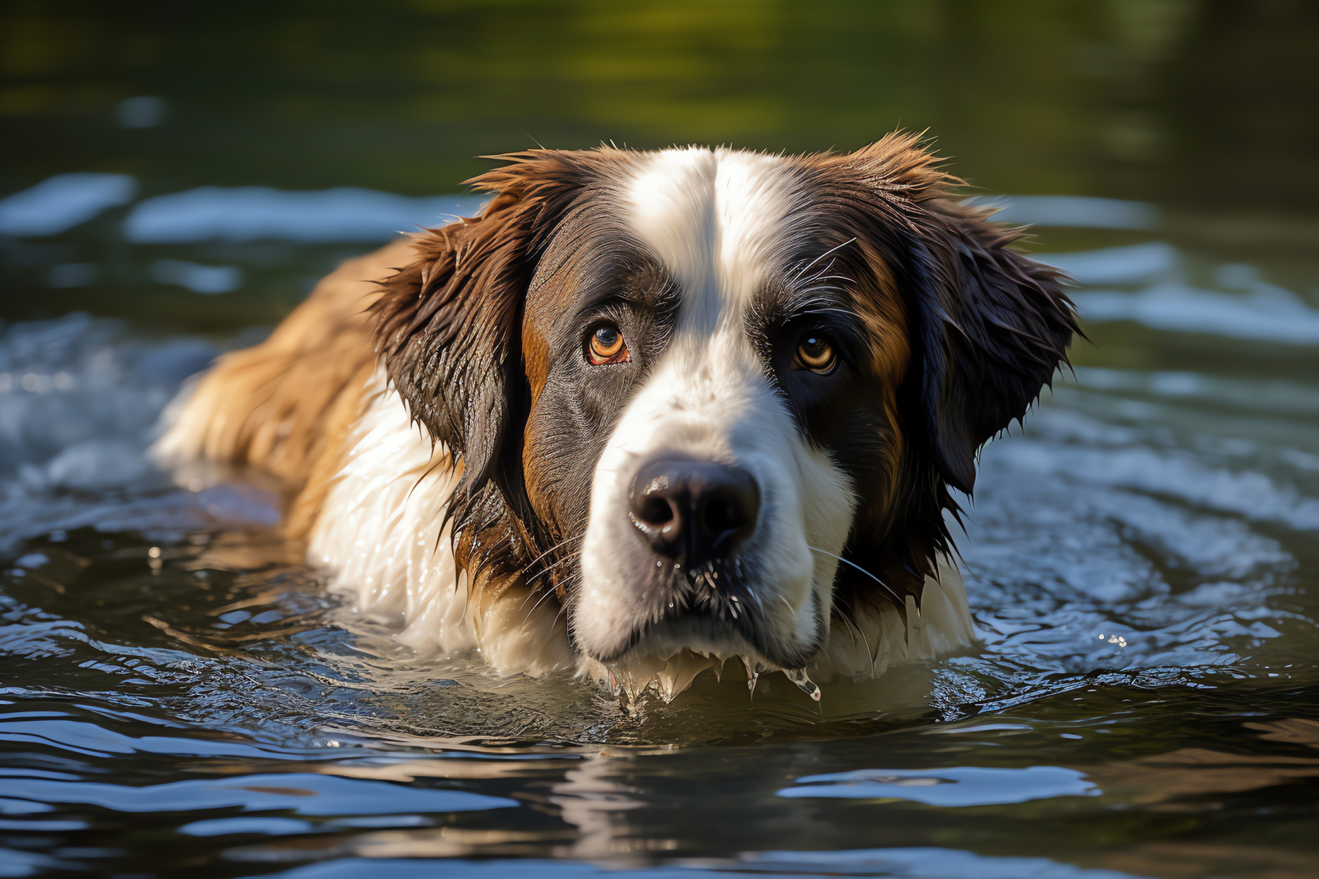 Rescue breed pet, Watchful expression, Canine simplicity, Defining animal marks, Short fur texture, HD Desktop Image