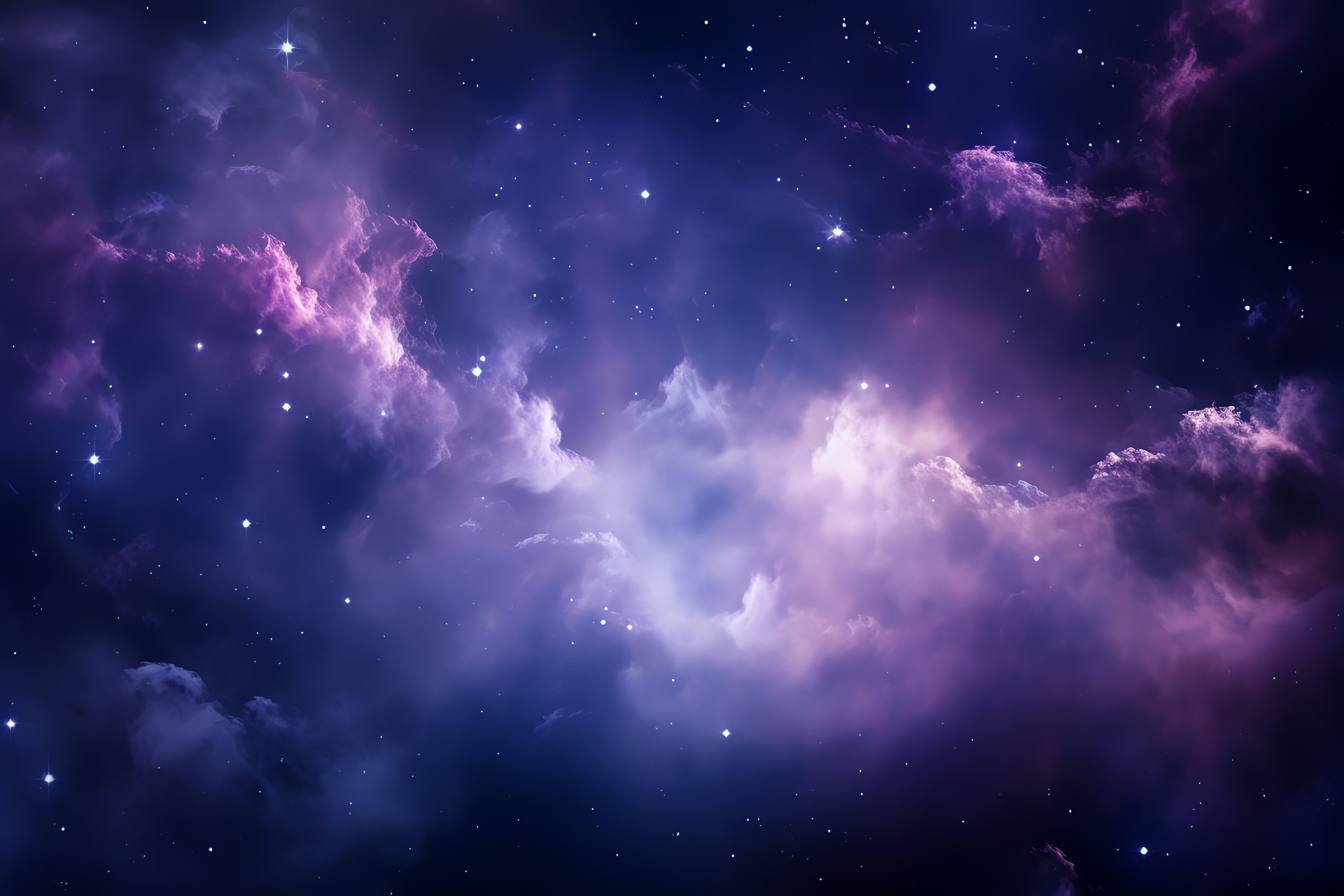 Galaxy in violets, Space majesty, Star systems afar, Galactic allure, Purple expanse, HD Desktop Wallpaper