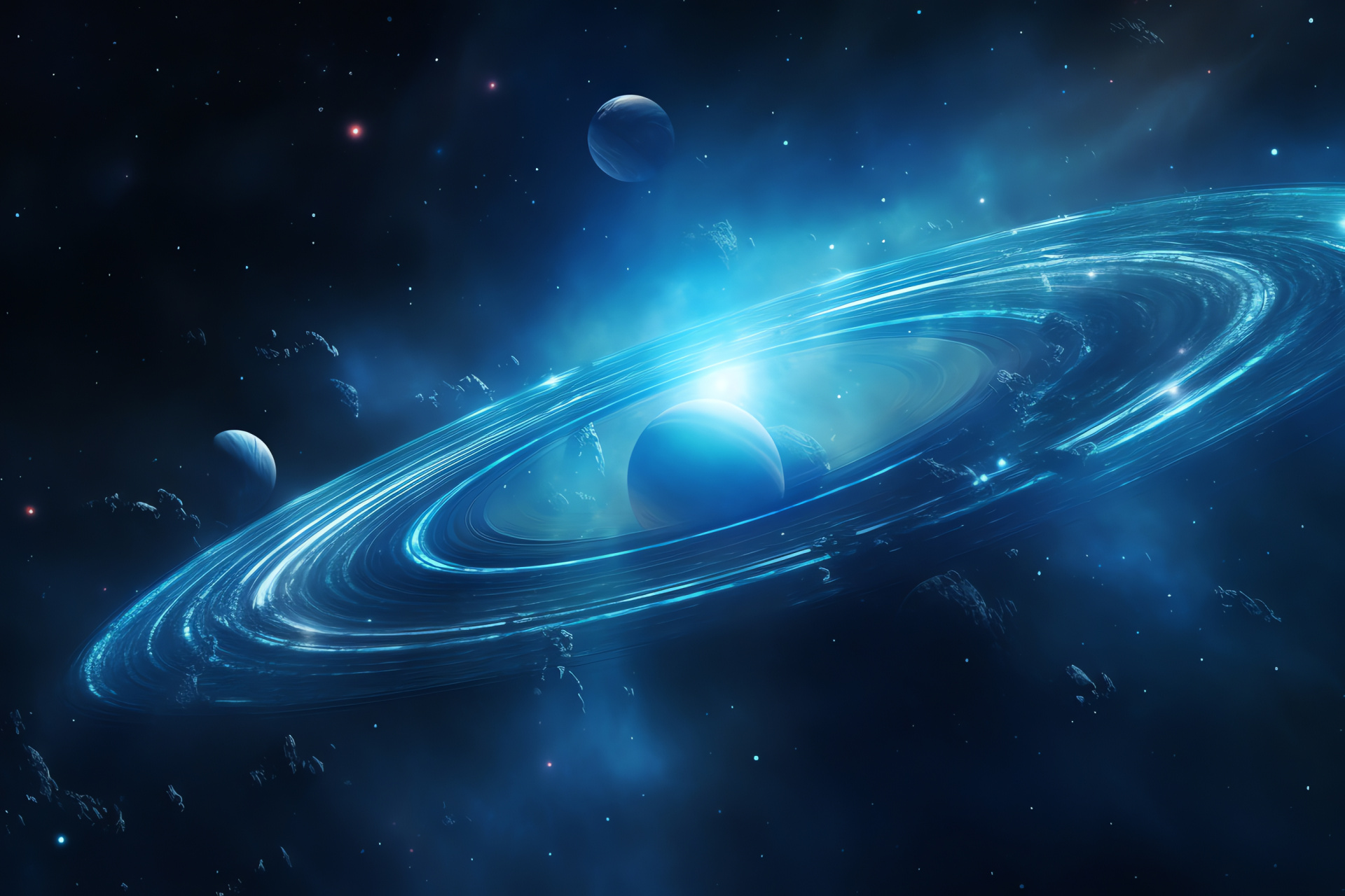 Extraterrestrial solar systems, Planetary rings, Gas giants, Space exploration, Universe mysteries, HD Desktop Image