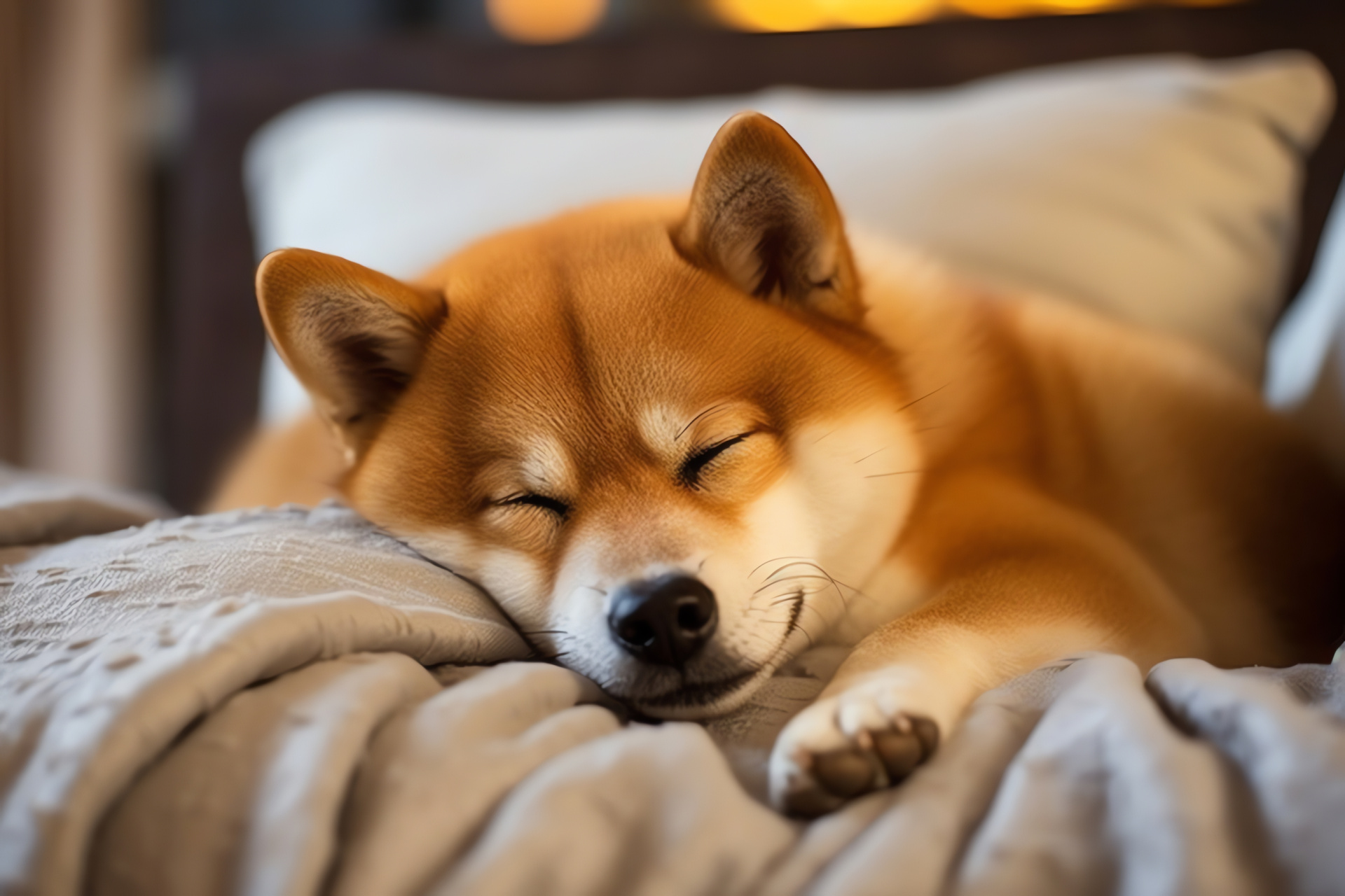 Shiba Inu, Chestnut gaze, Cream fur, Canine, Lustrous coat, HD Desktop Image