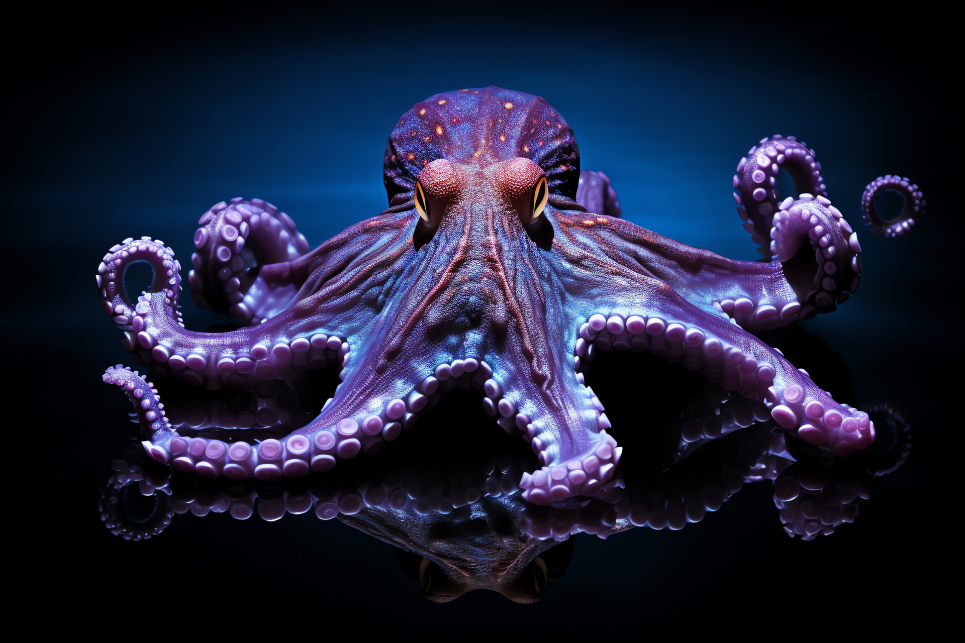 Tentacled sea creature, Marine life, Underwater display, Sea animal grace, Oceanic beauty, HD Desktop Image