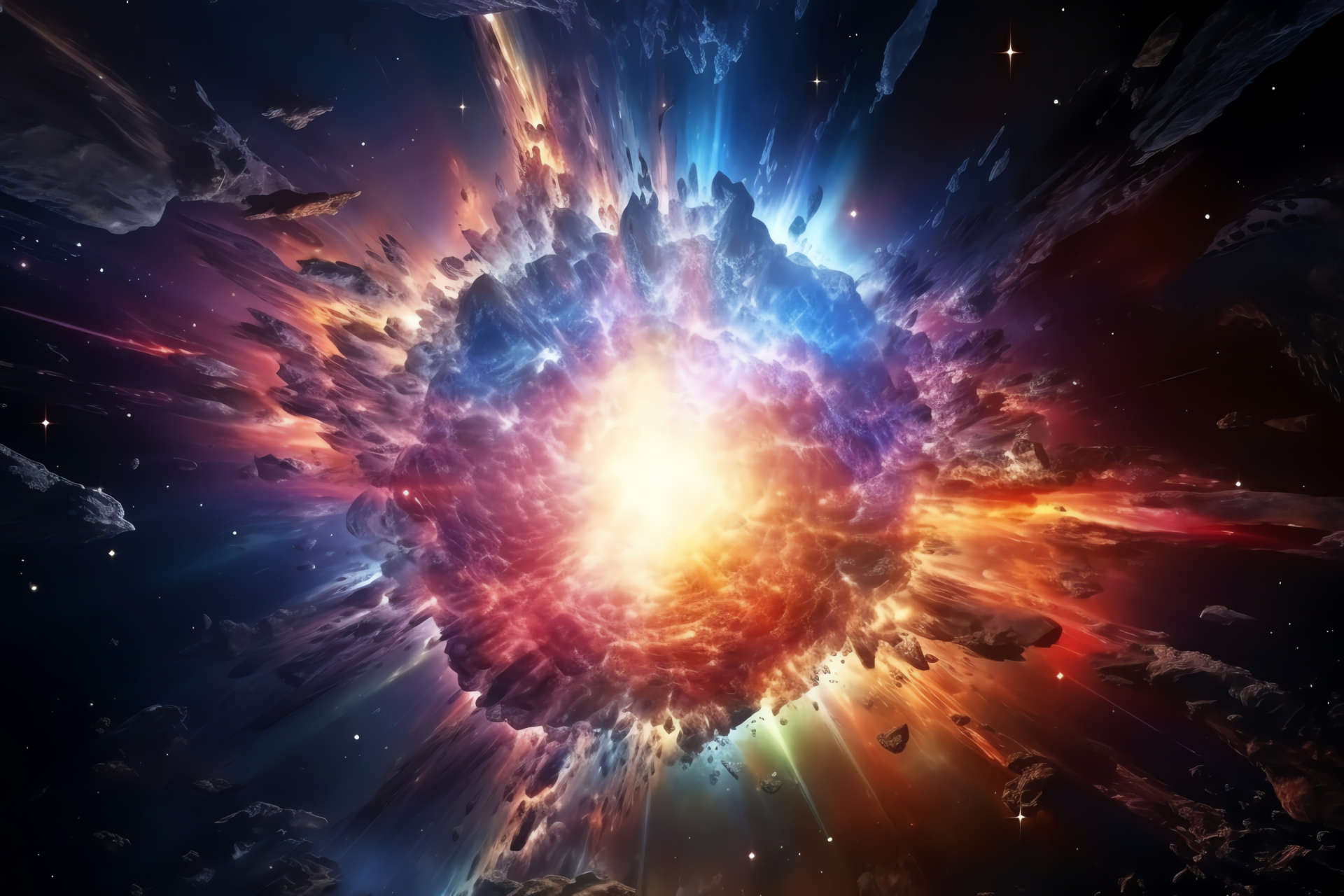Celestial supernova event, Universal phenomenon, Star mortality, Wide scope, Interstellar vastness, HD Desktop Image