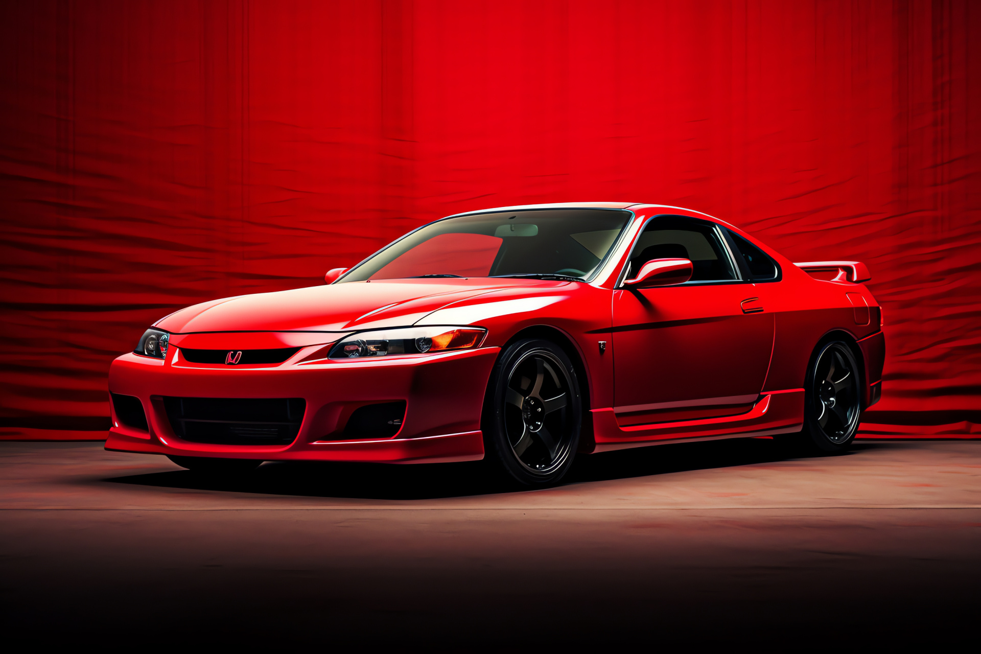 Nissan Silvia S15 vibrant, Red hue dominance, Street racing icon, Japanese performance car, Enthusiast favorite, HD Desktop Wallpaper