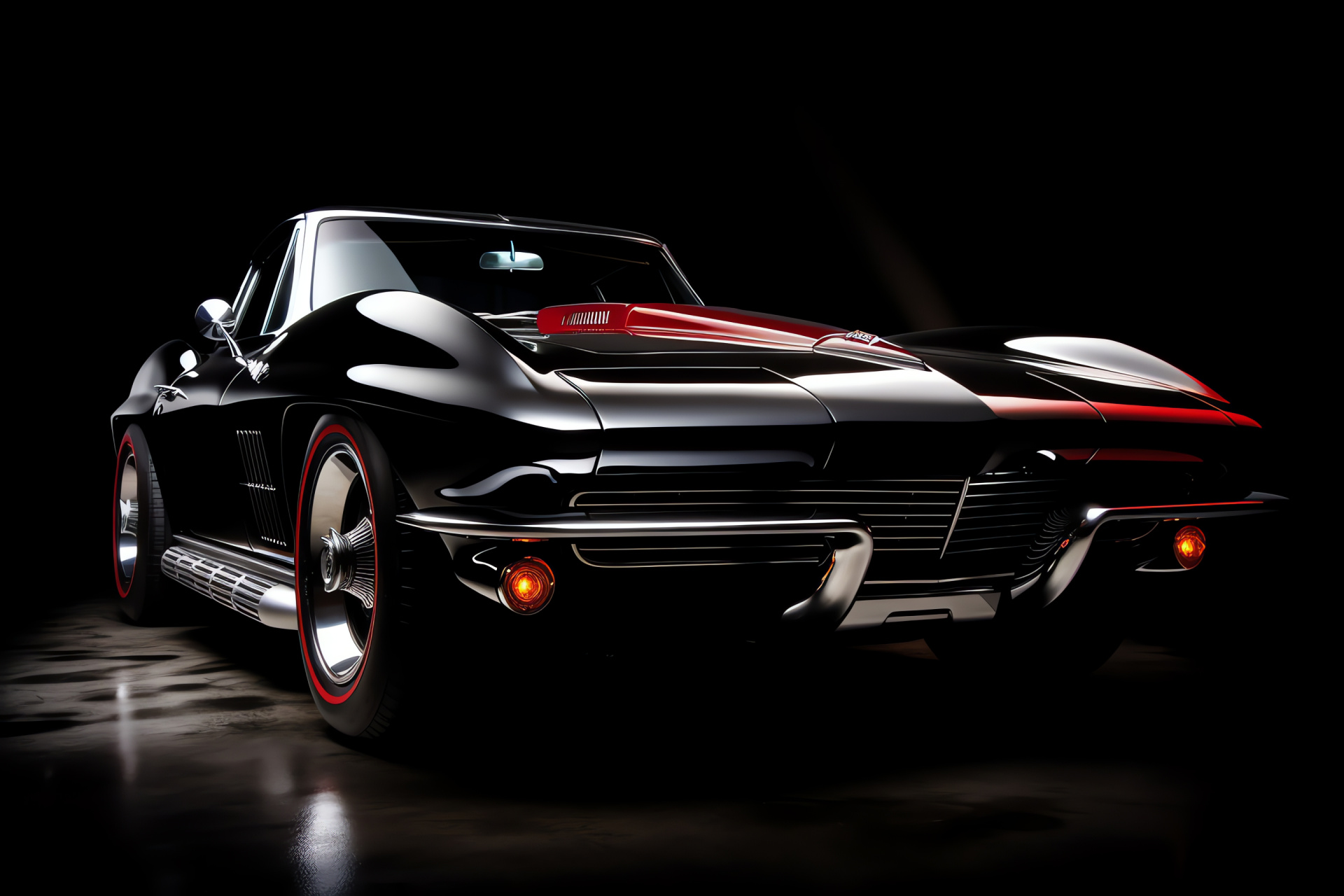1967 Chevrolet Corvette, Classic American sports car, Muscle car era, Collector automotive, Iconic design, HD Desktop Image