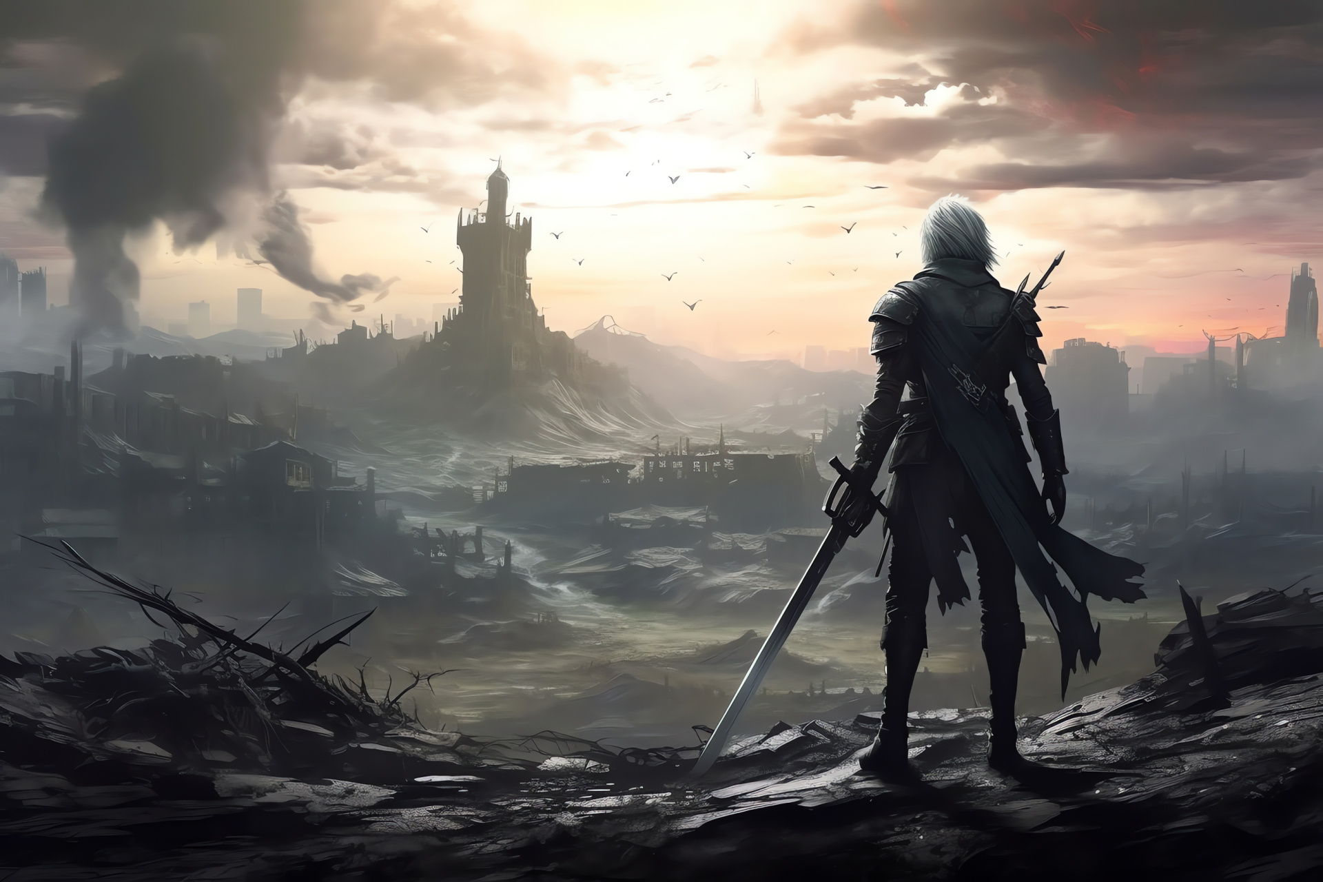 Action-packed Nier gameplay, Thrilling combat, Replicant lead, Intrepid hero, Virtual adventure, HD Desktop Wallpaper