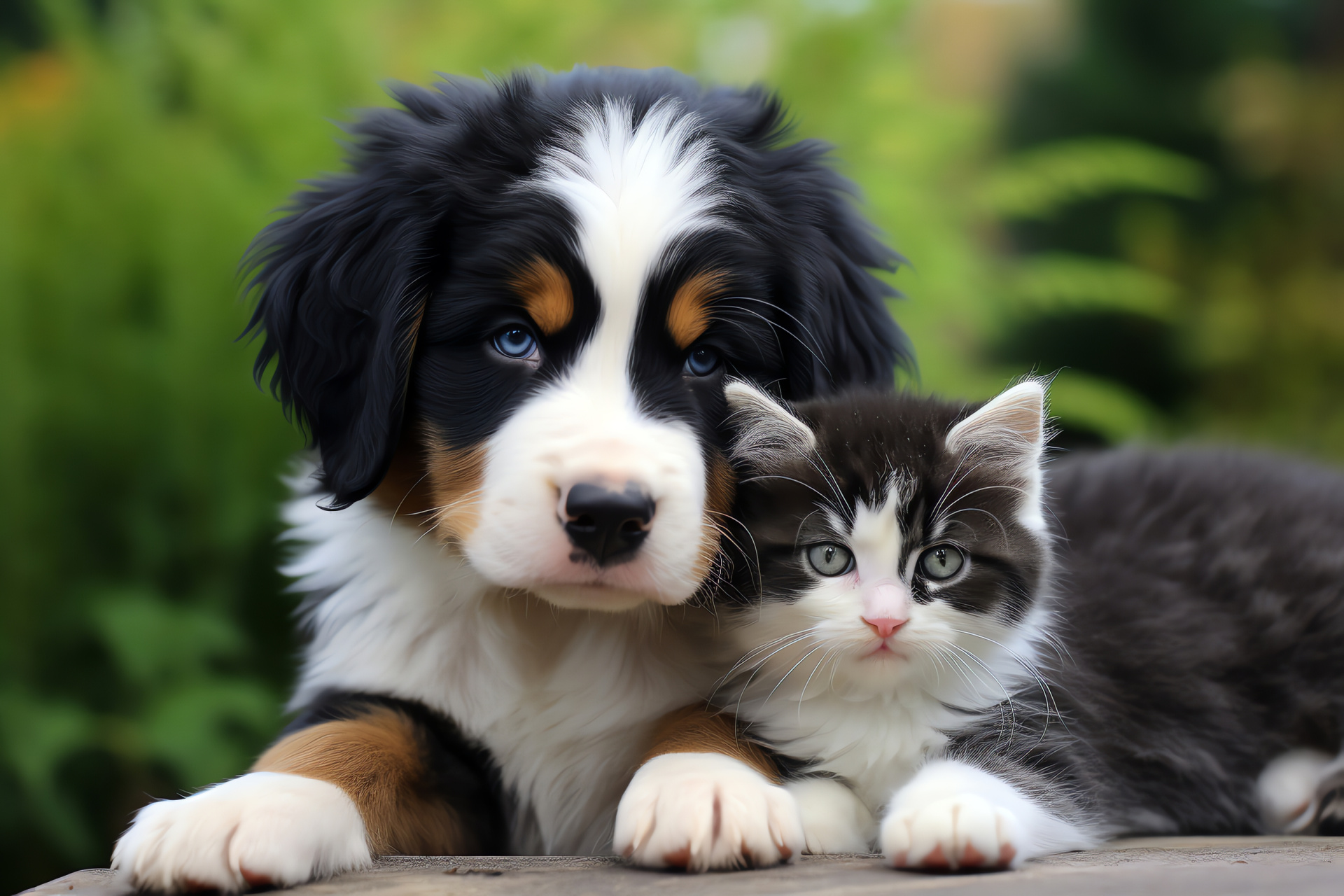 Bernese Mountain Dog, large breed, friendly pets, lush coat, farming heritage, HD Desktop Image