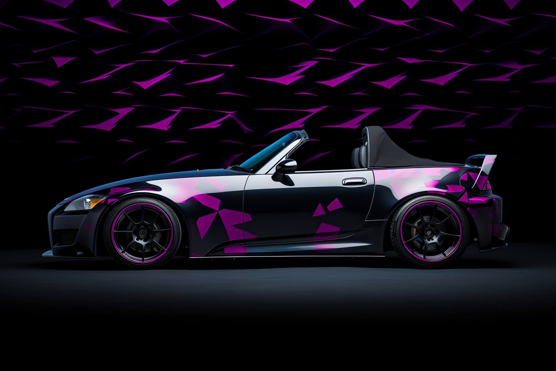 Artistic Honda S2000 GT, Geometric visual, Performance variant, Sophisticated designs, Road presence, HD Desktop Image