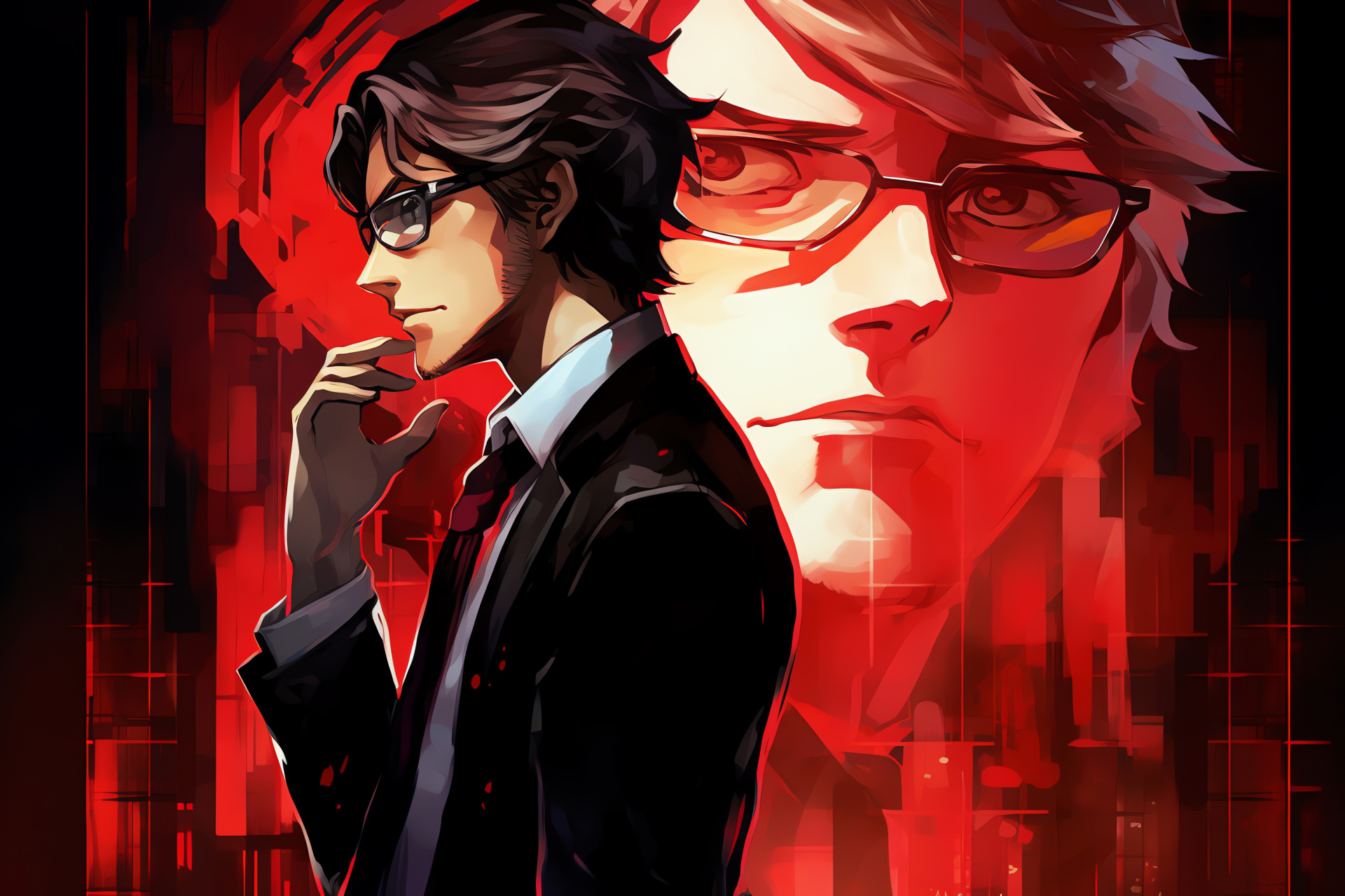 Persona RPG series, Dominant SEBEC structure, Central role protagonist, Enigmatic Kandori presence, Covert organization, HD Desktop Wallpaper