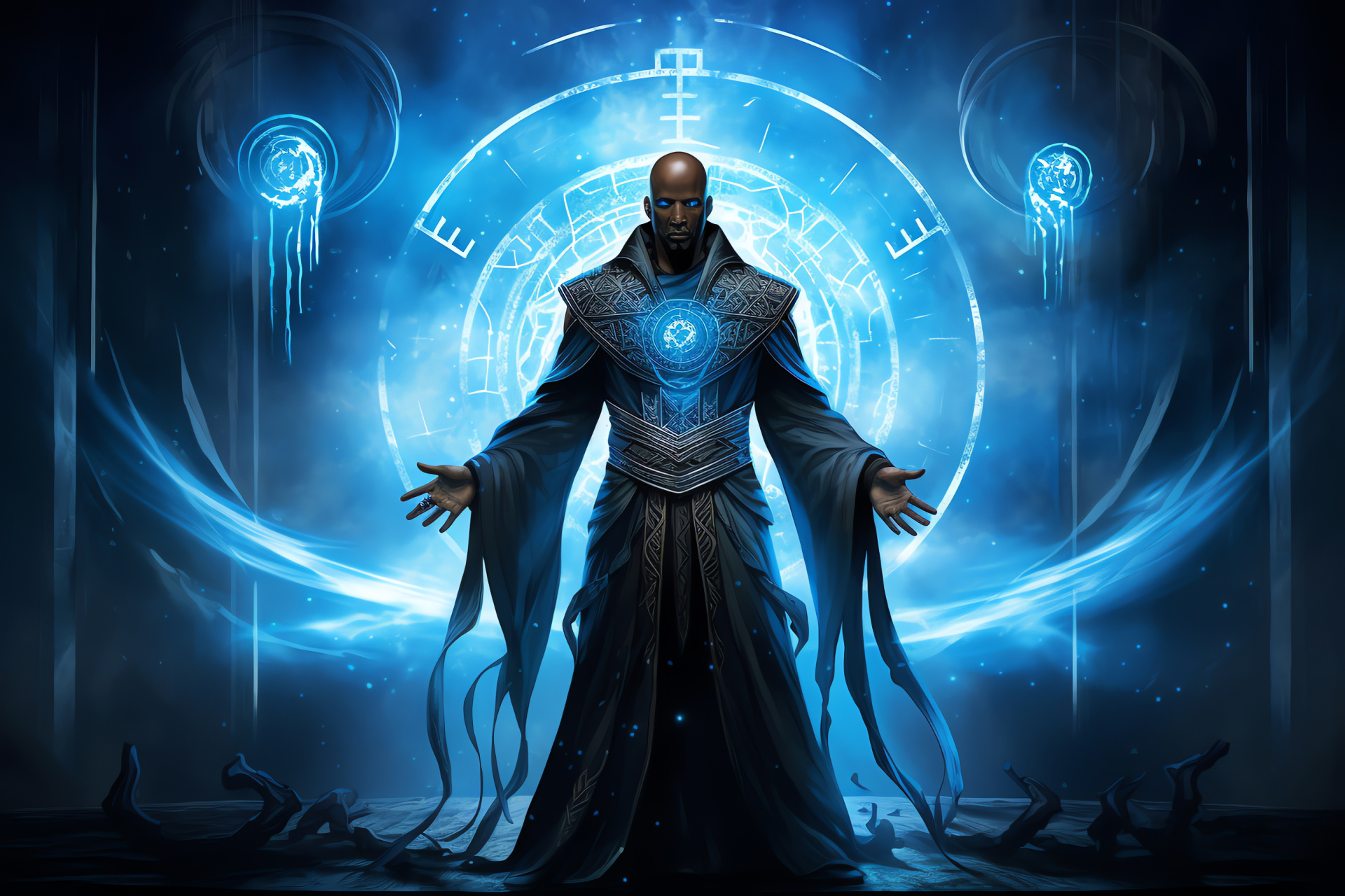 Teferi, Chronomancer mastery, Arcane robes, Eldritch wisdom, Magic The Gathering character, HD Desktop Image