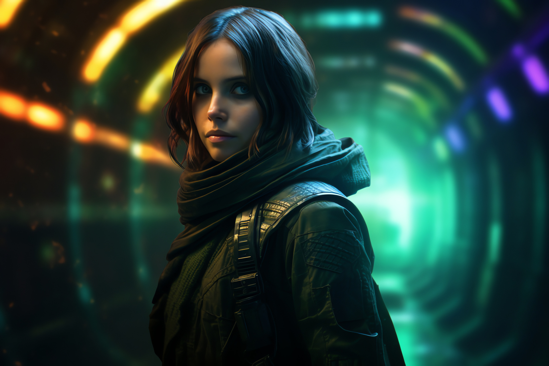 Jyn Erso focus, Brave protagonist, Secret mission, Star Wars storyline, Imperial challenge, HD Desktop Wallpaper