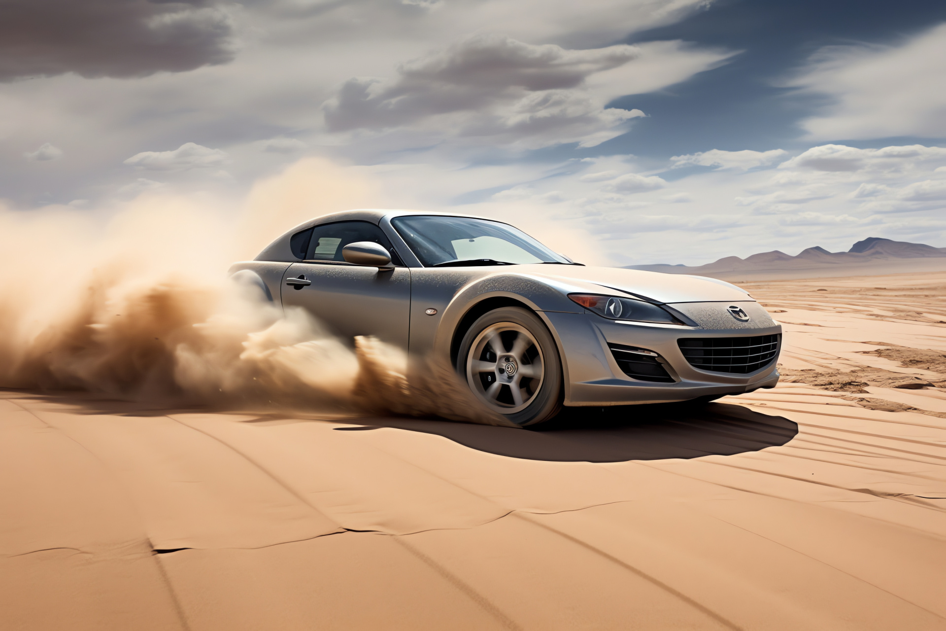 Mazda RX8 features, Arid panorama, All-terrain rally, Independence concept, Adventure spirit, HD Desktop Wallpaper