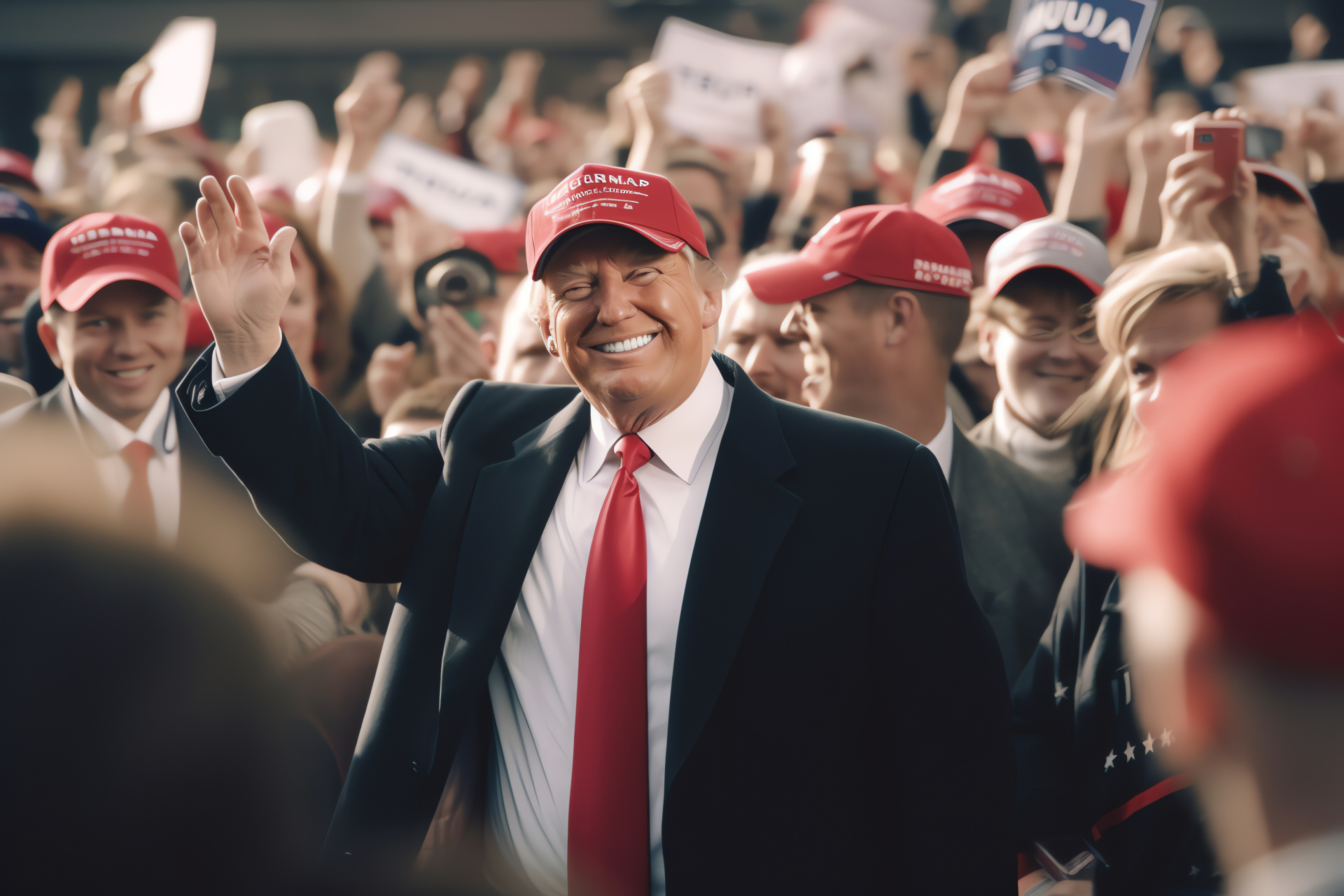 Donald Trump, Election campaign, Political merchandise, Republican candidate, Presidential attire, HD Desktop Image