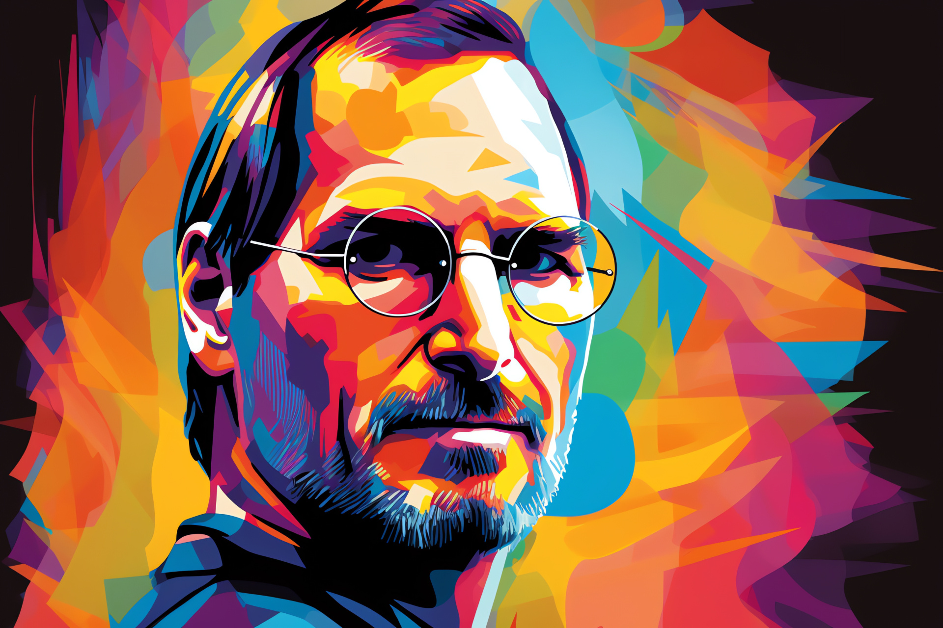 Steve Jobs, Corporate environment, Professional workspace, Creative team, Inspirational leadership, HD Desktop Image