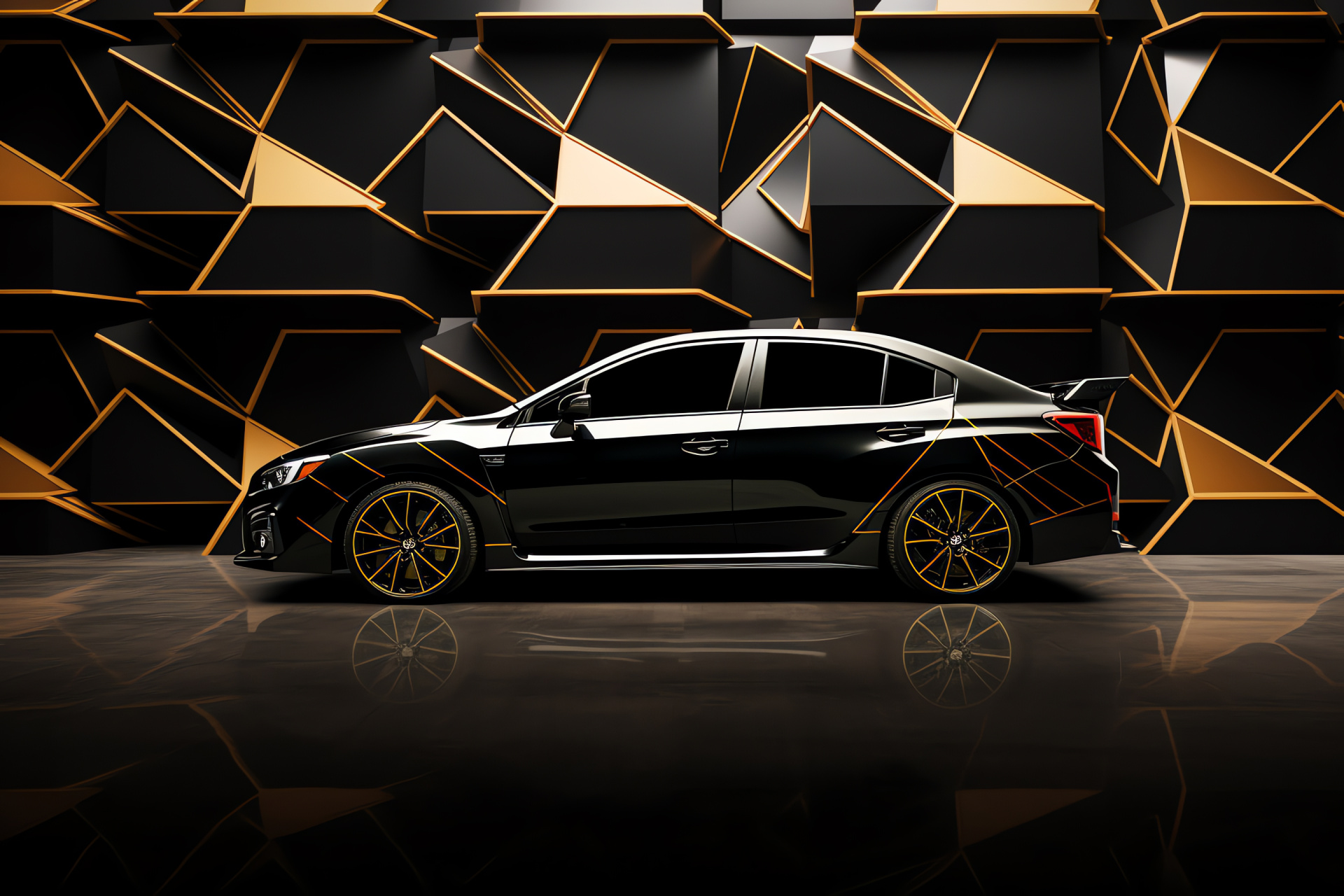 Subaru Impreza style, WRX STI S209 design, Automotive aesthetics, Dynamic contours, Performance vehicle, HD Desktop Image