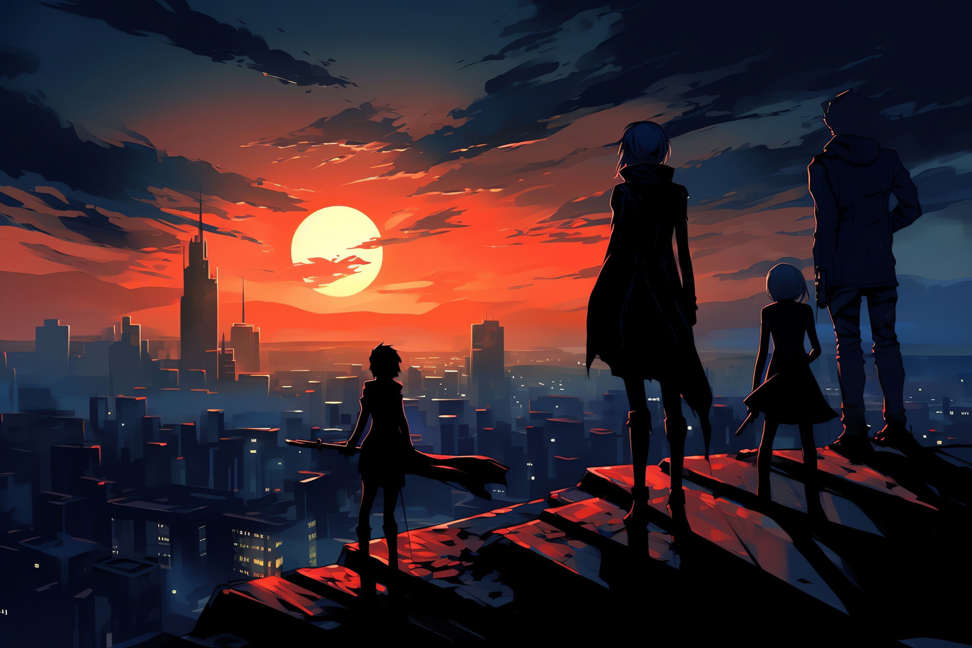 Persona 3 epic, Gaming pinnacle, Concrete vertex, Mythic structure ascent, Spherical celestial, HD Desktop Image