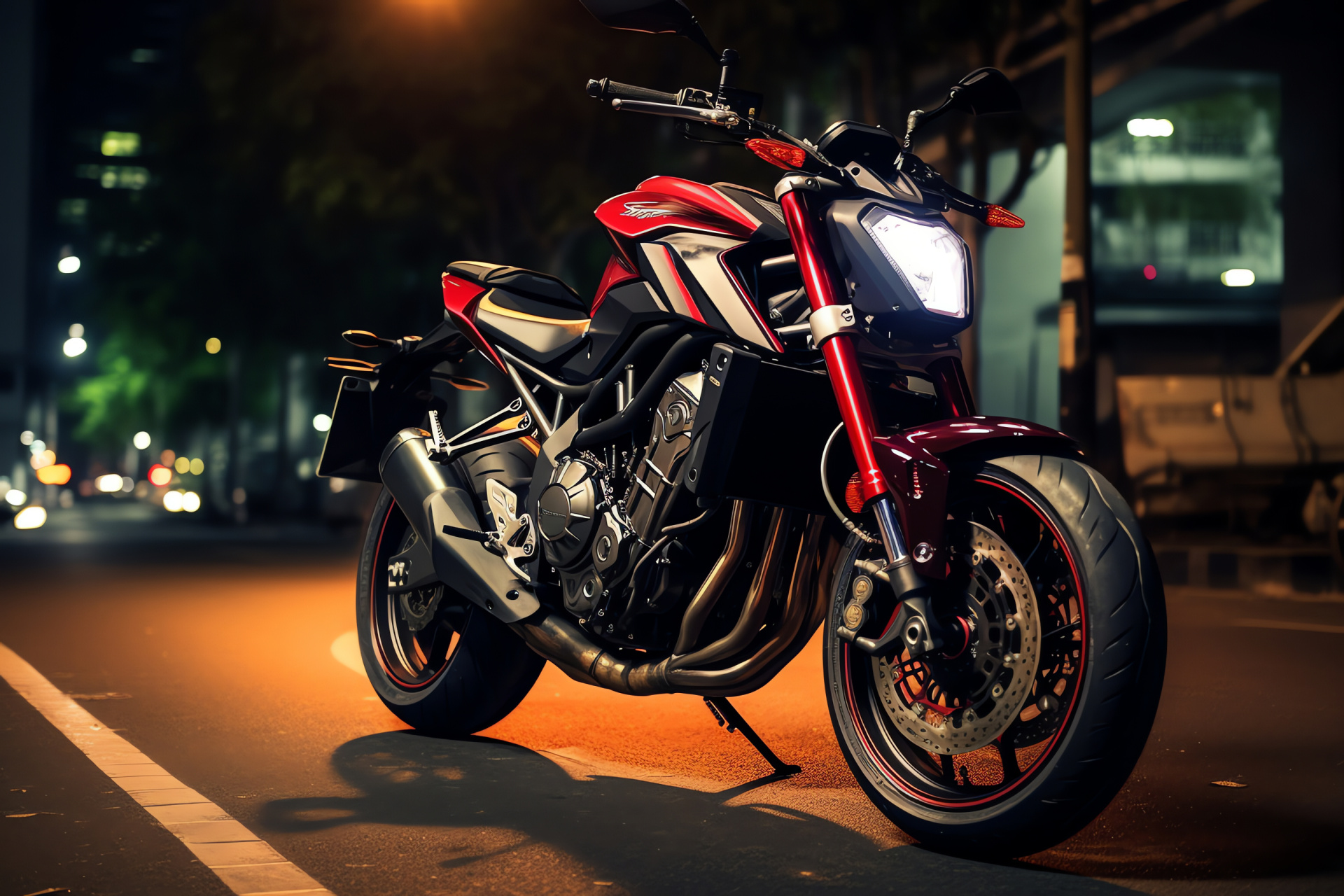 Honda CB650R, Bangkok commute, Urban riding, Motorcycle agility, Two-tone design, HD Desktop Wallpaper