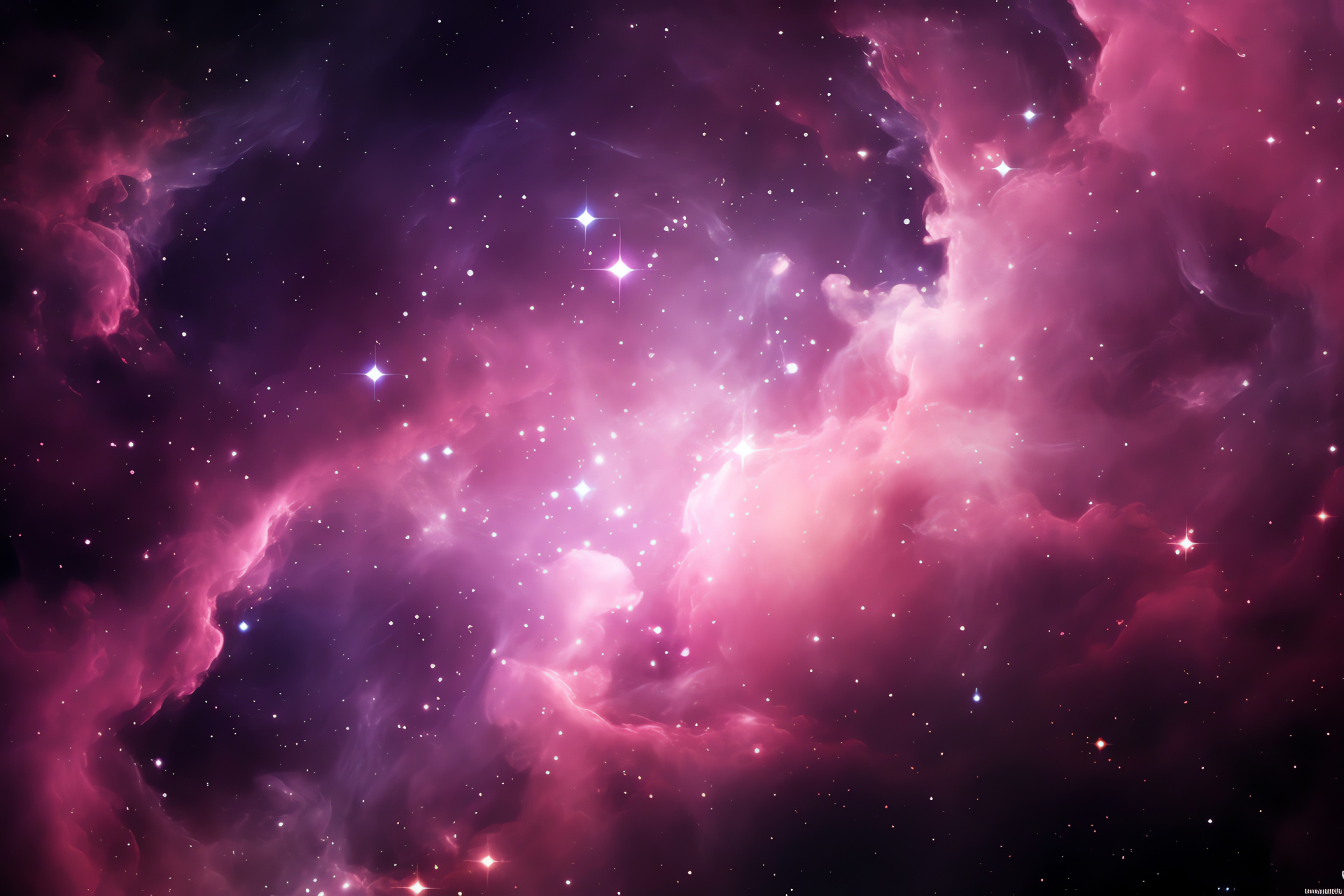 Fuchsia Galaxy vista, Celestial full scale, Astronomical event, Celestial body confluence, Space grandeur, HD Desktop Image