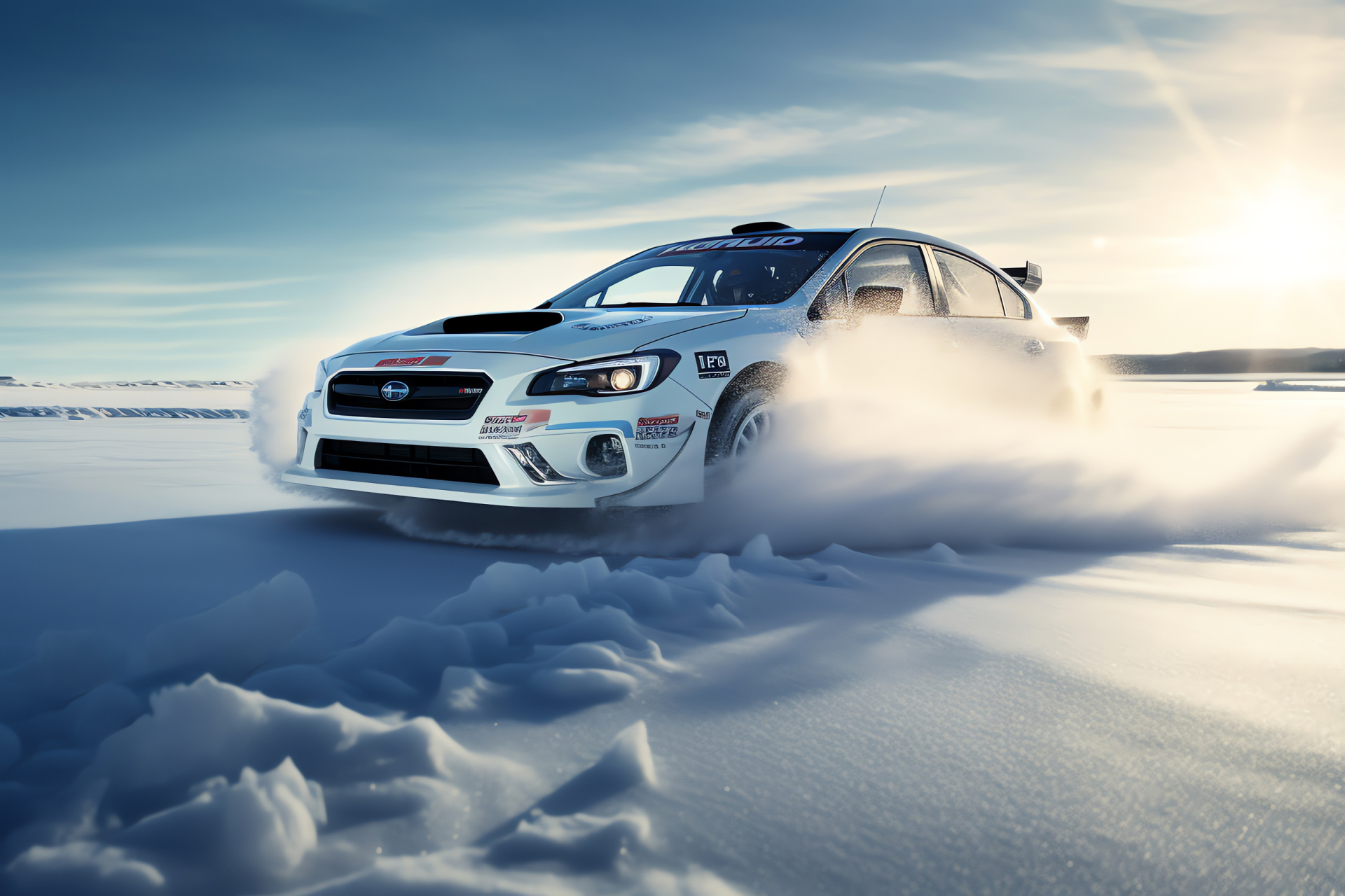 The Stig, icy expanse, rally motorsport, ice racing, extreme cold tires, HD Desktop Wallpaper