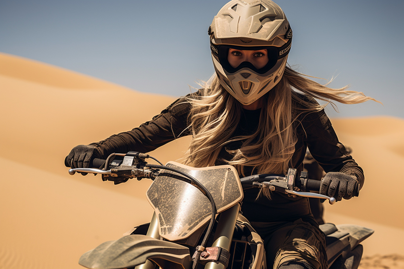 Desert Biker, Camouflage Gear, Off-road Adventure, Arid Wilderness, Sand-Swept Rider, HD Desktop Image