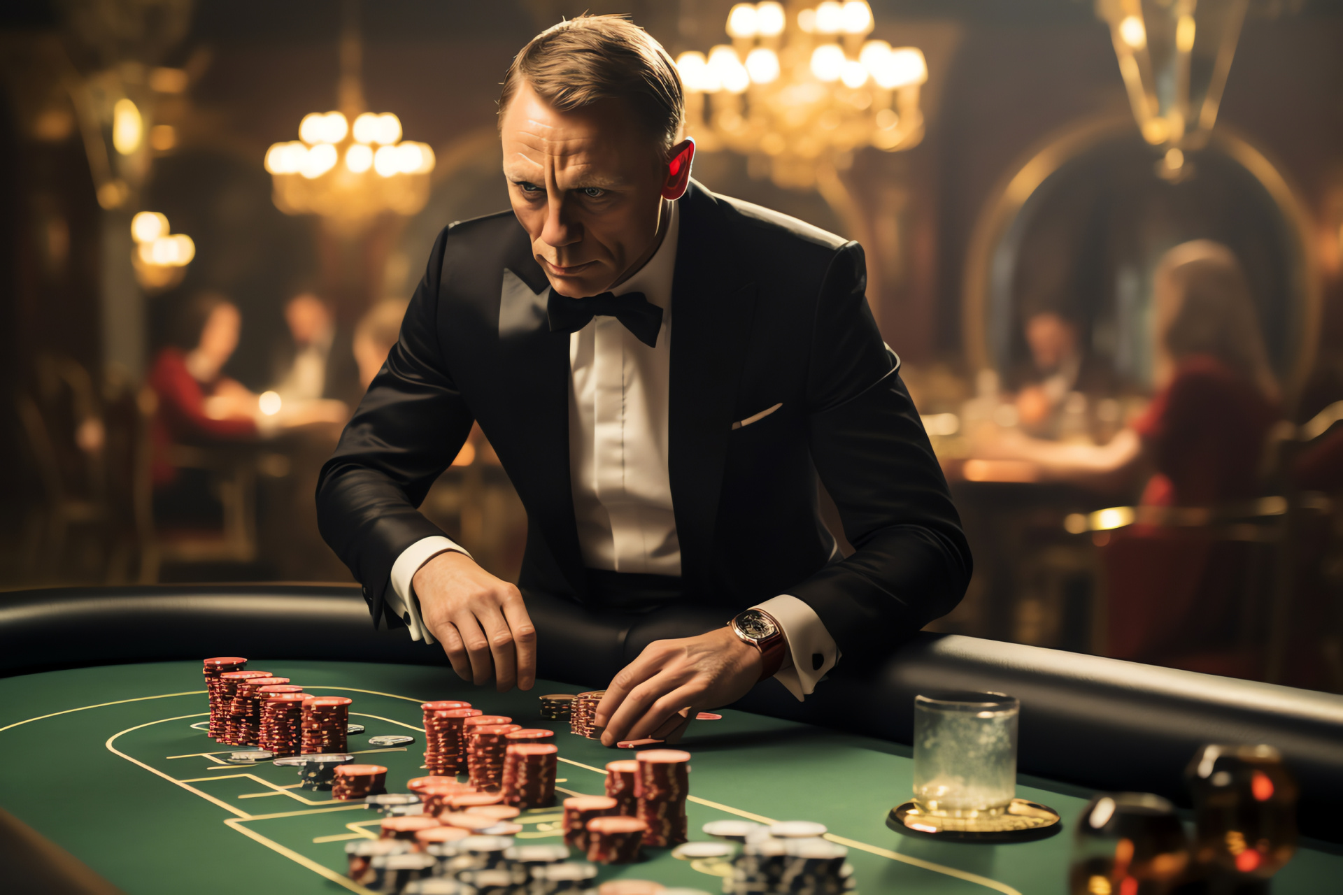 James Bond in Spectre, High-stakes casino, Secret agent, Bond villain, Luxury gaming, HD Desktop Wallpaper