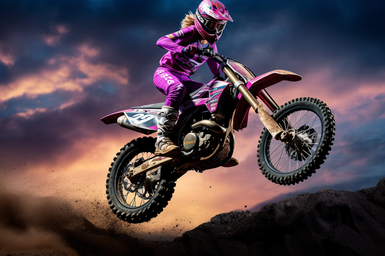 Supercross girls, Striking motocross, Motocross competition, Motorcycle sporting attire, Radiant outfit colors, HD Desktop Image