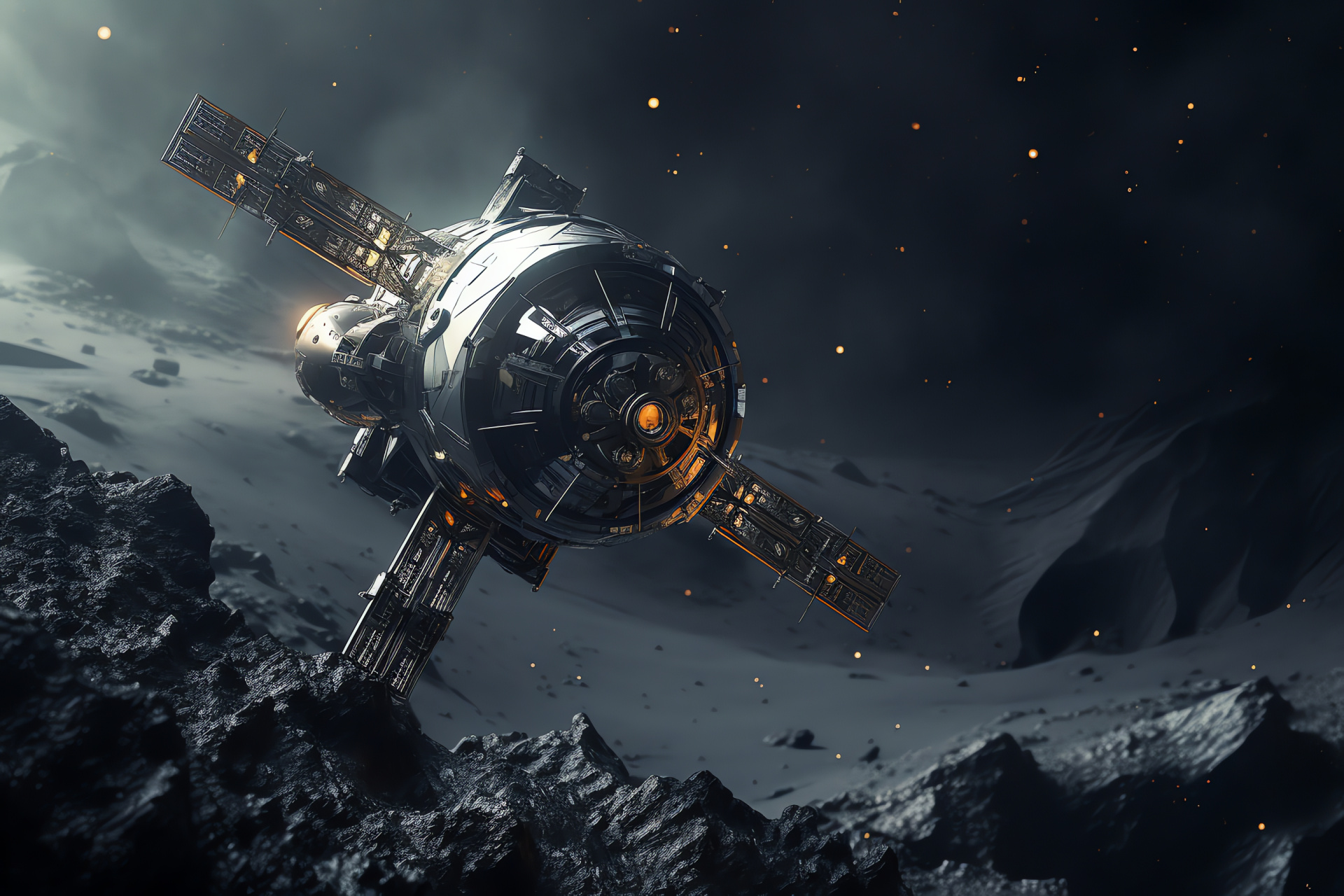Robotic space probe, Instrumentation detail, Outer space craft, Scientific equipment, Extraterrestrial mission, HD Desktop Wallpaper