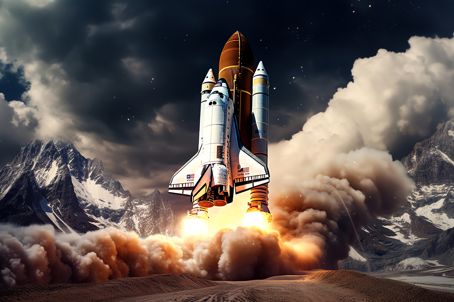 Shuttlecraft panorama, Planet-side approach, Spaceflight experience, Landscape anticipation, Expanse overview, HD Desktop Image