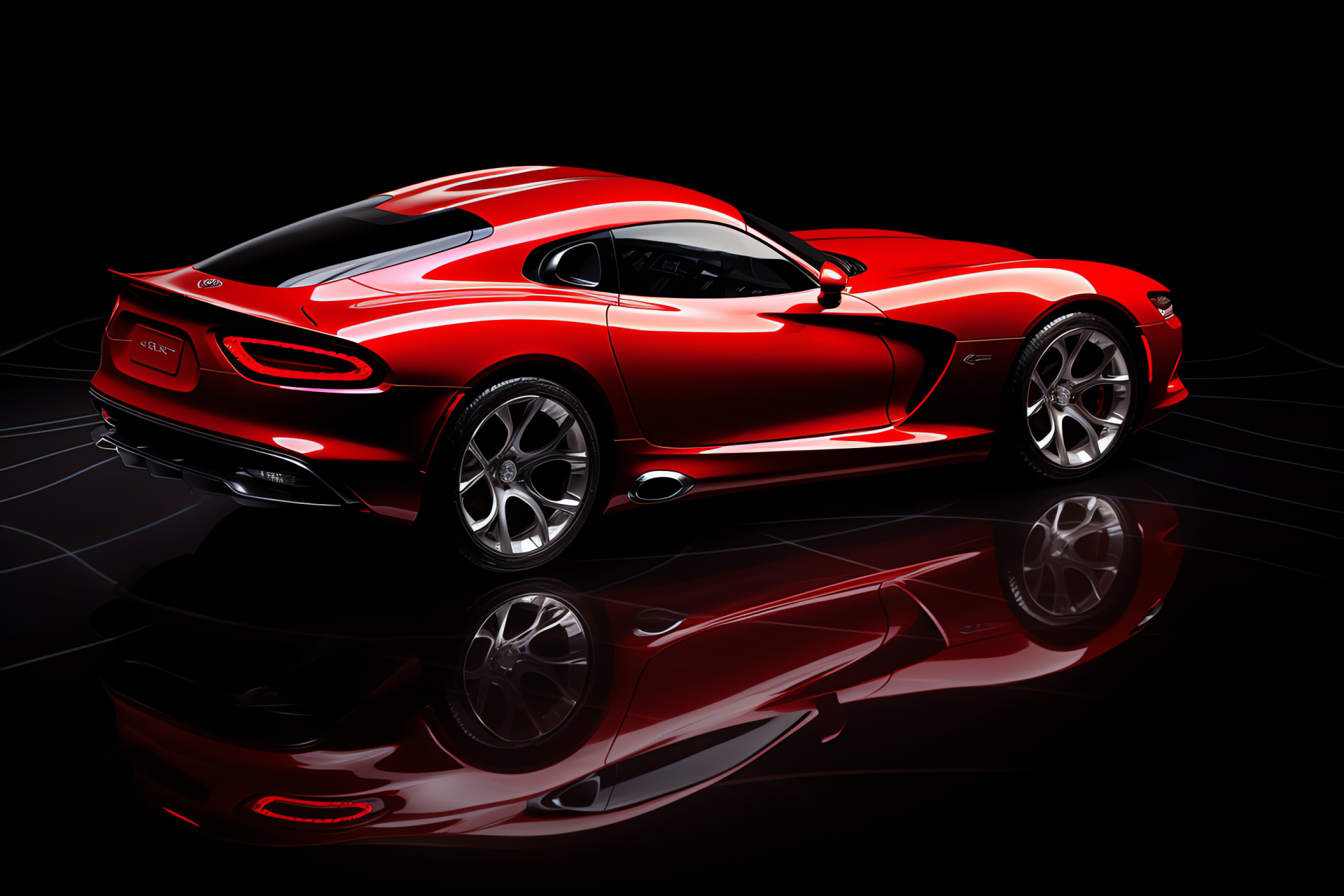 Srt Viper year release, Elevated angle photography, Spotless white paint, Stark crimson background, HD Desktop Image