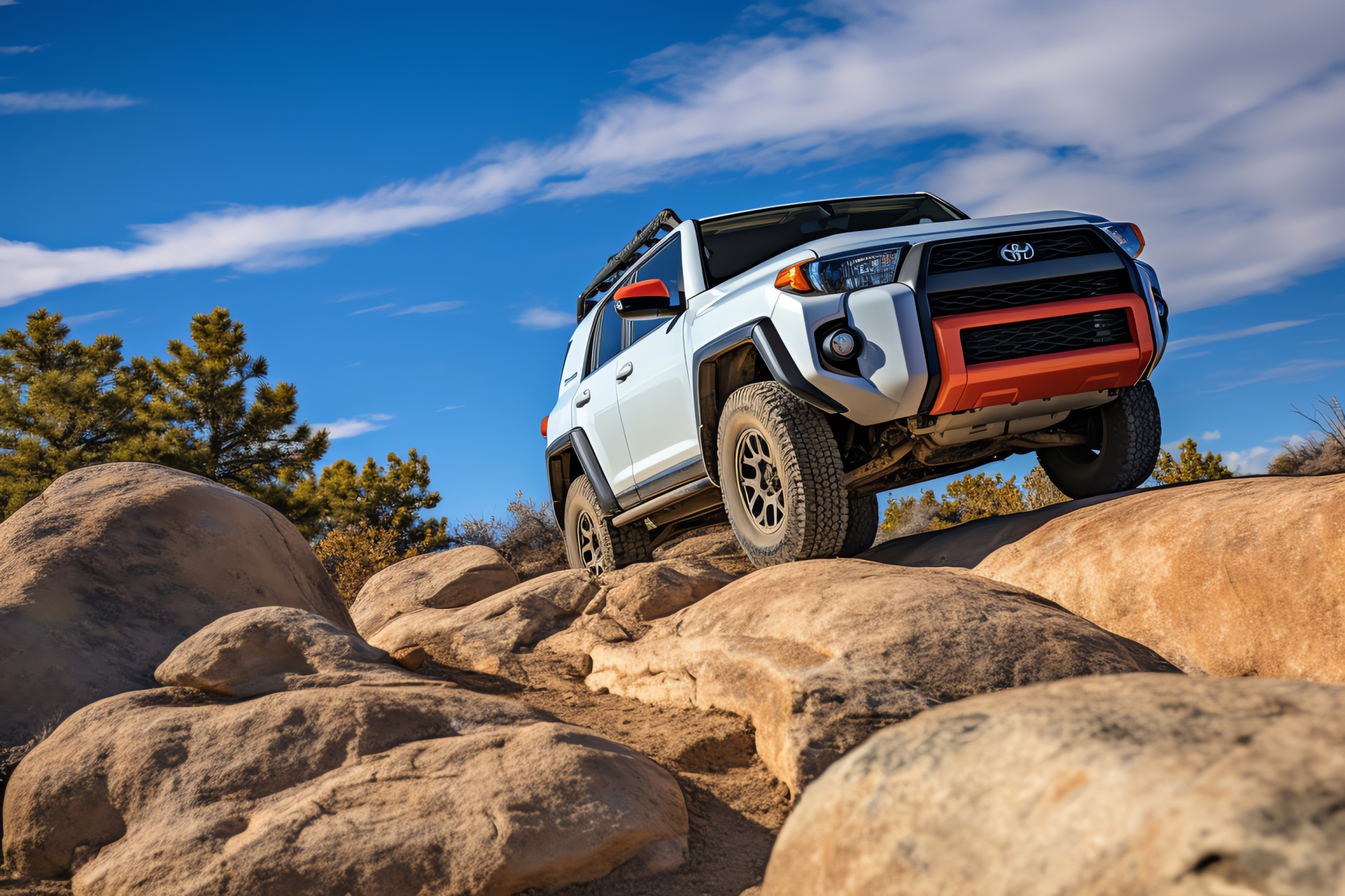 Toyota TRD FJ Cruiser, Rugged land navigator, Durable off-roader, Mountainous terrain mastery, Trailblazing essentials, HD Desktop Image