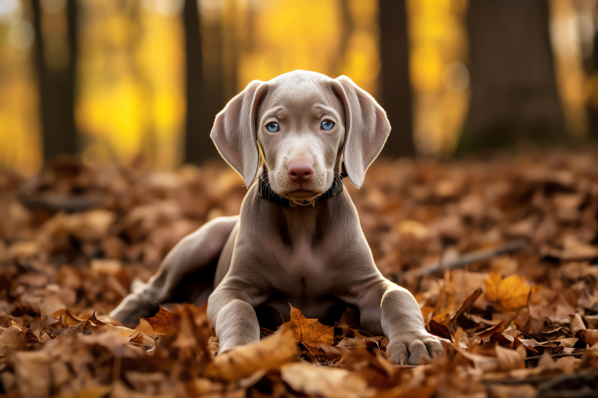 Weimaraner young, Puppy gaze warmth, Young dog coat, Weimaraner pups, Light-dark contrast, HD Desktop Image