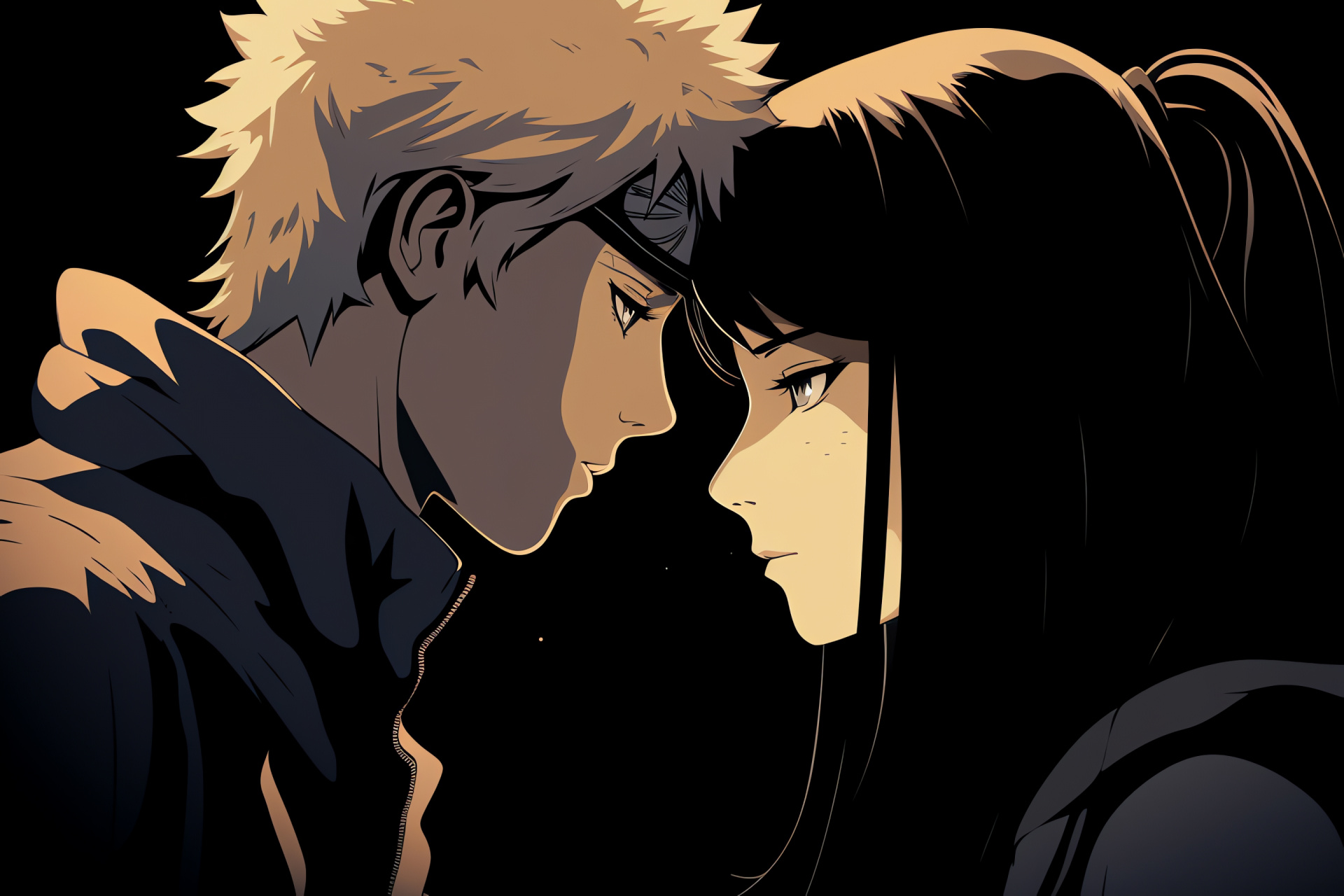 Naruto tenderness, Hinata embrace, Love theme, Animated emotion, Manga sentiment, HD Desktop Wallpaper